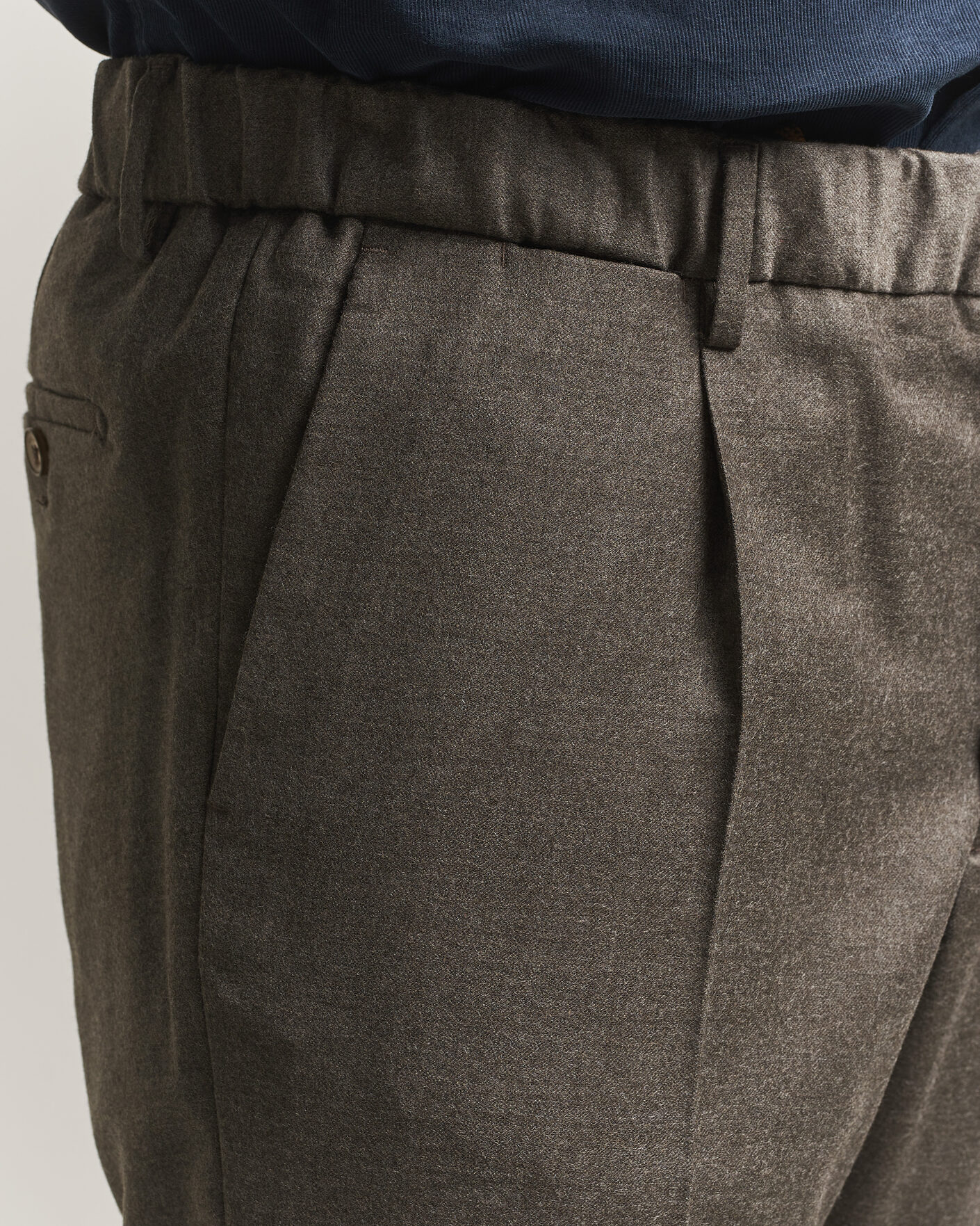 Hombres | Pantalones | Briglia 1949 | Isola Stretch Flannel Trousers Brown