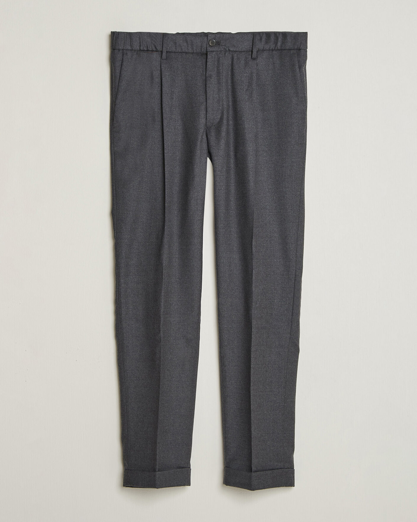 Hombres | Pantalones | Briglia 1949 | Isola Stretch Flannel Trousers Grey