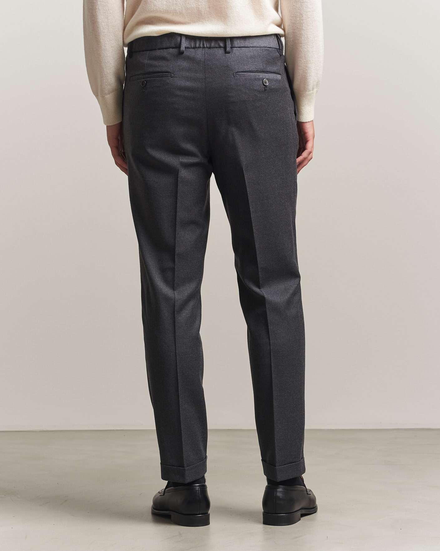 Hombres | Pantalones | Briglia 1949 | Isola Stretch Flannel Trousers Grey