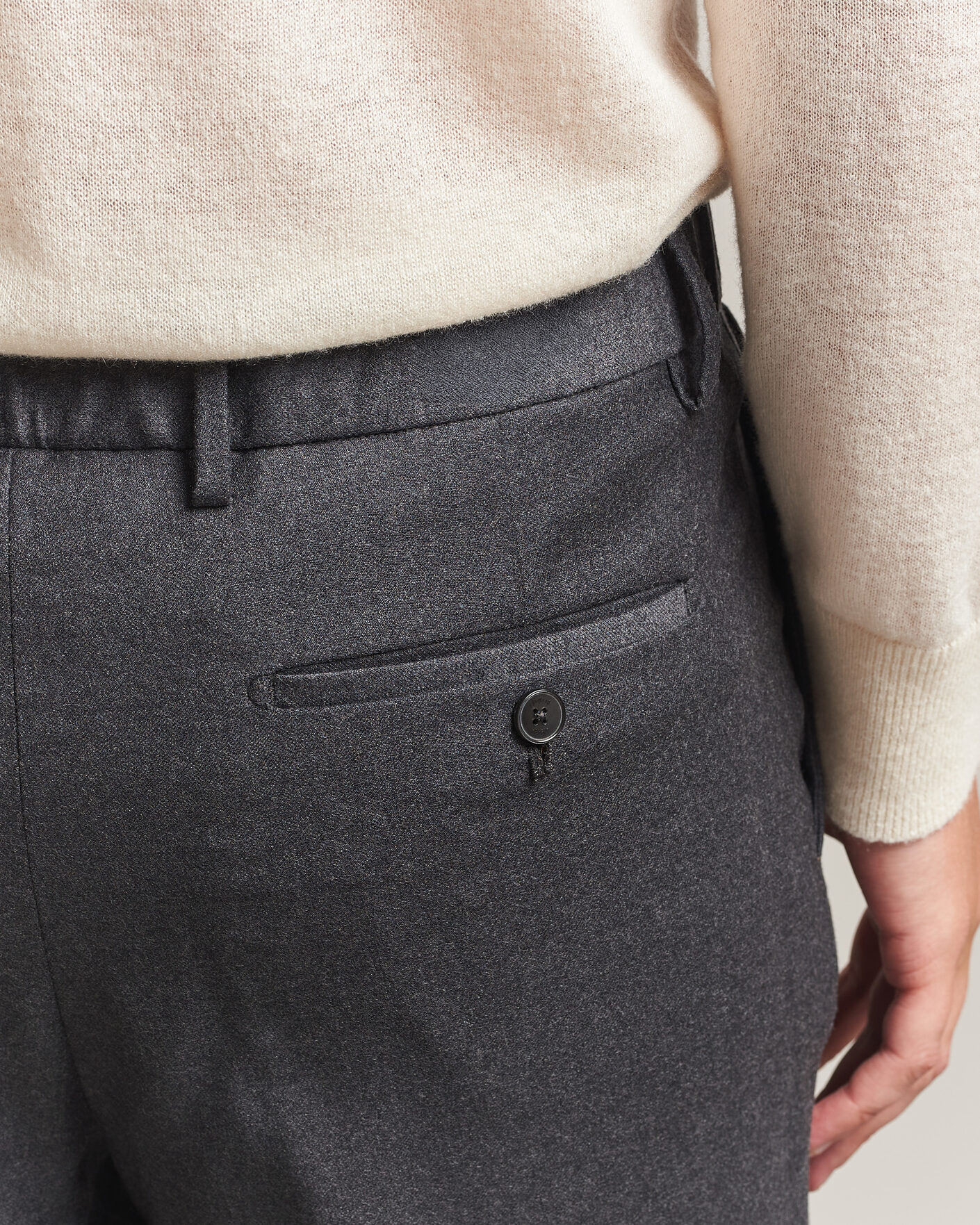 Hombres | Pantalones | Briglia 1949 | Isola Stretch Flannel Trousers Grey