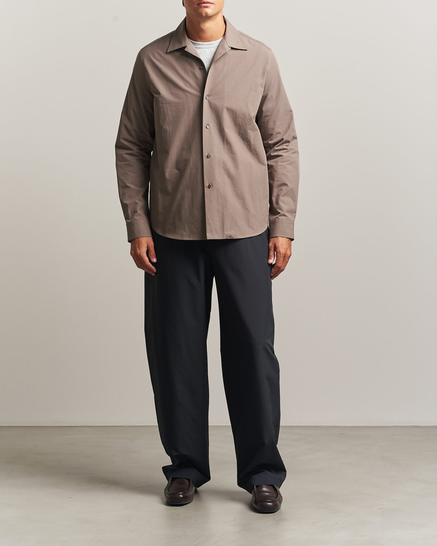 Hombres | Camisas | Jil Sander | Crispy Washed Cotton Shirt Taupe