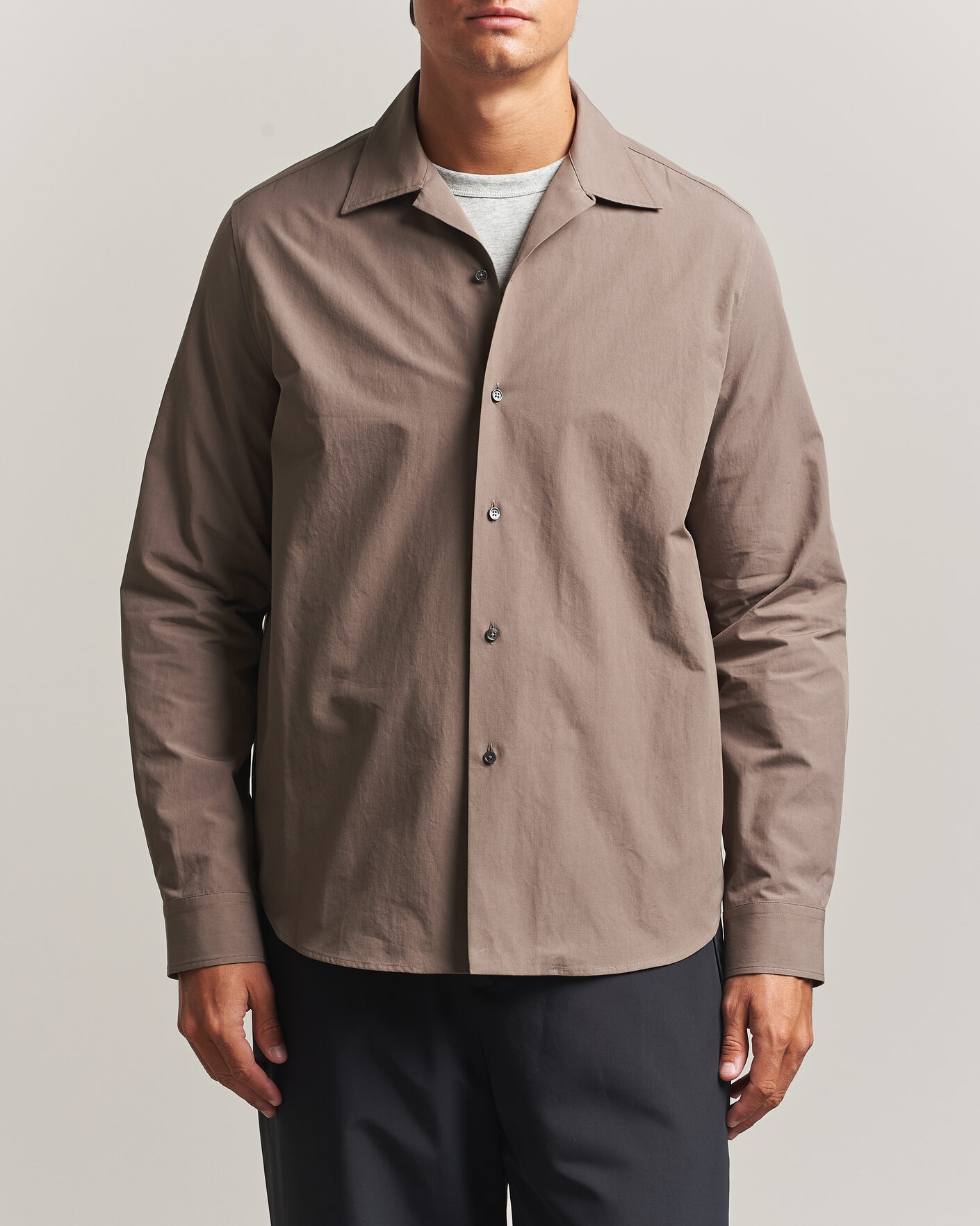 Hombres | Camisas | Jil Sander | Crispy Washed Cotton Shirt Taupe