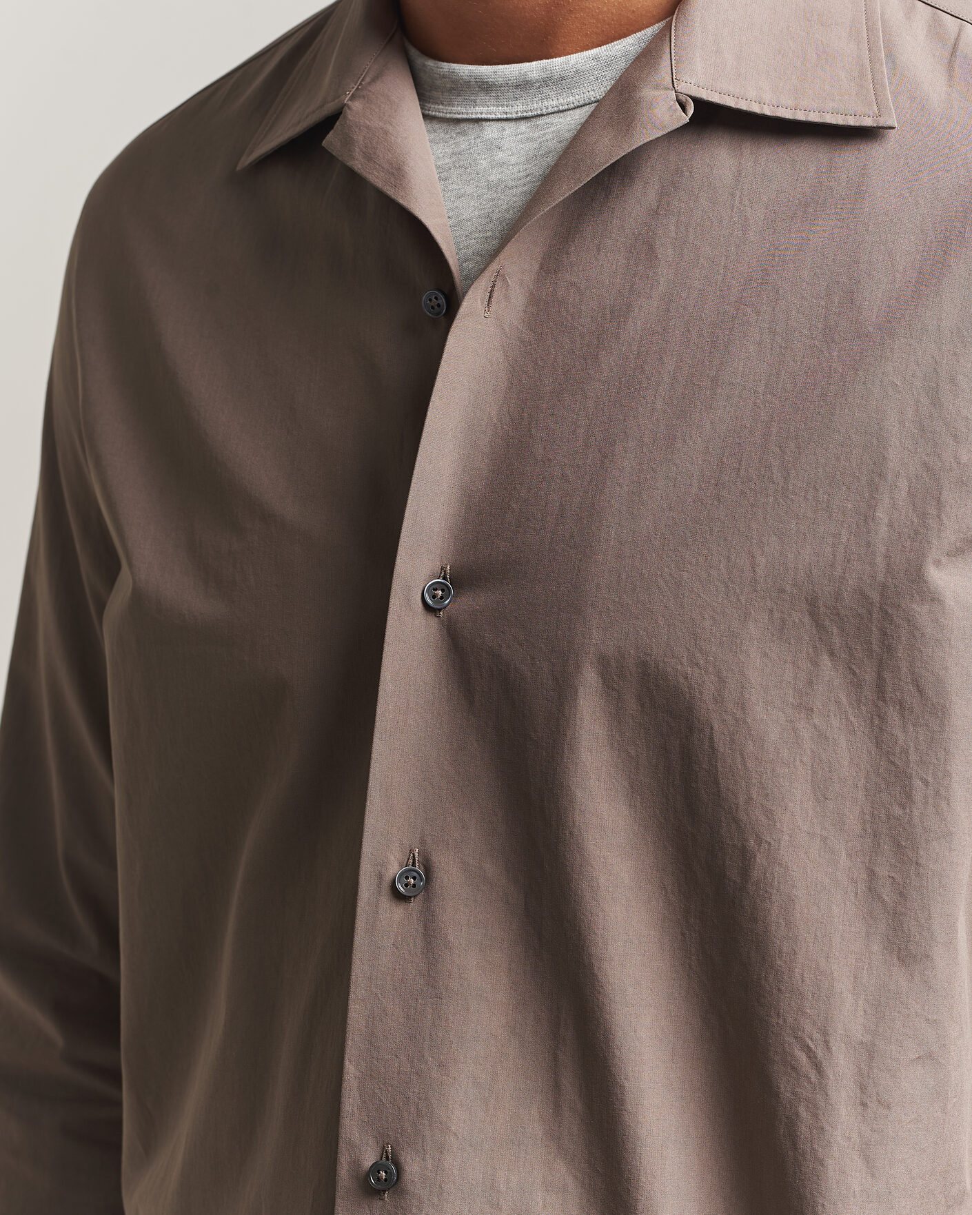 Hombres | Camisas | Jil Sander | Crispy Washed Cotton Shirt Taupe