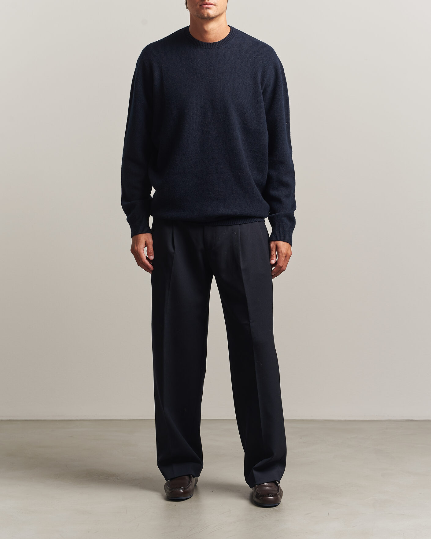 Hombres | Jerséis y prendas de punto | Jil Sander | Wool/Cashmere Seamless Sweater Navy