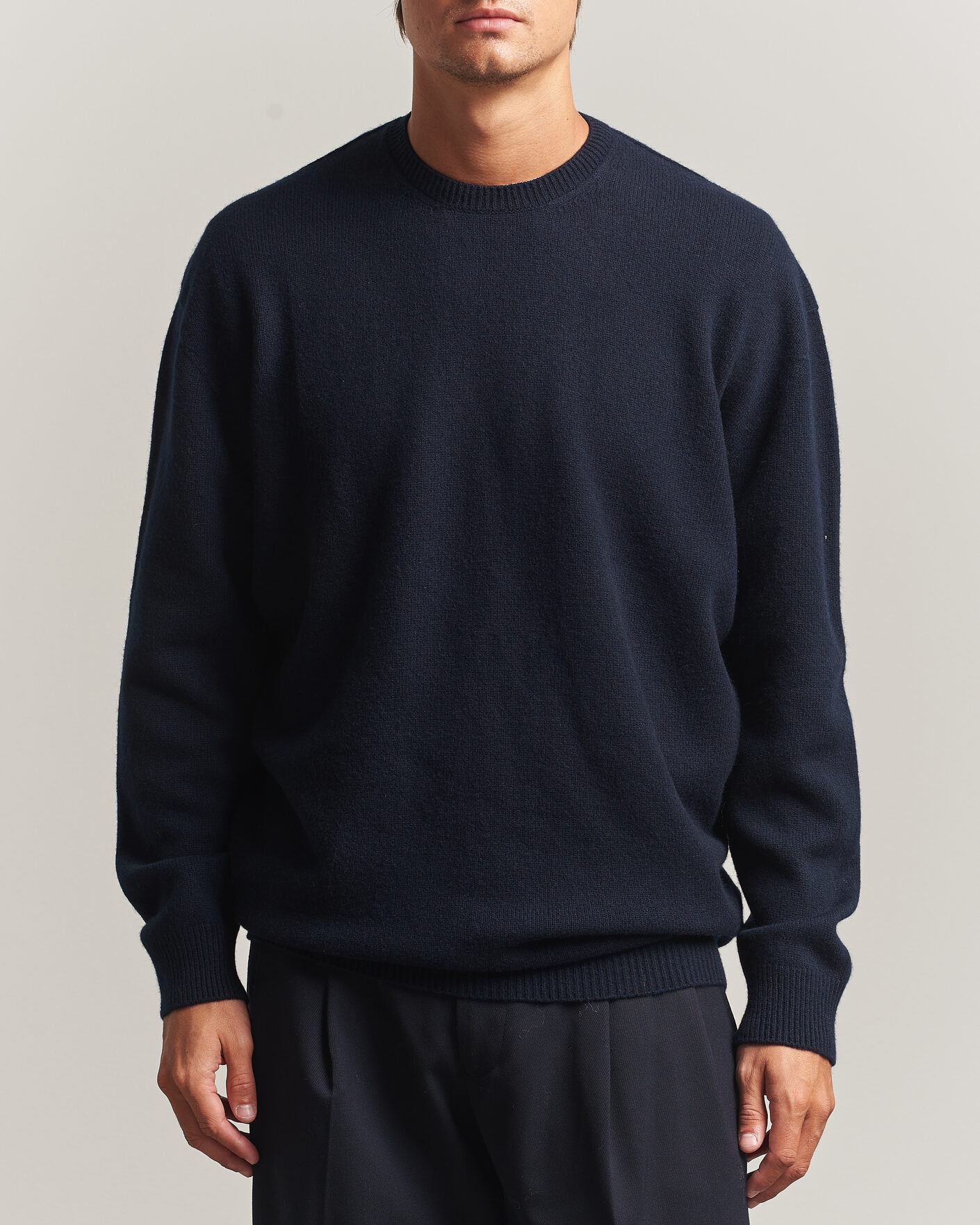 Hombres | Jerséis y prendas de punto | Jil Sander | Wool/Cashmere Seamless Sweater Navy