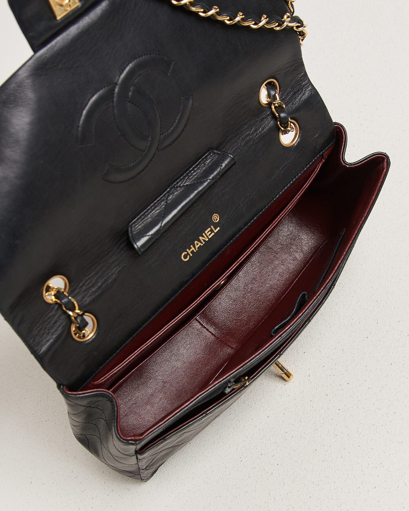 Hombres | Pre-Owned & Vintage Bags | Chanel Pre-Owned | Vintage Classic Flap Bag Lambskin Black