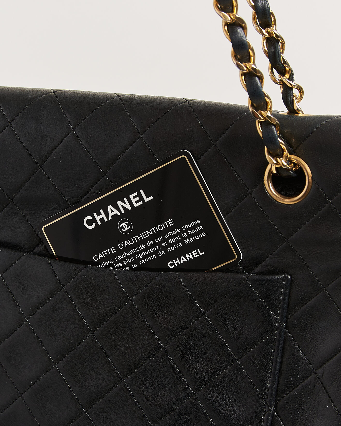 Hombres | Pre-Owned & Vintage Bags | Chanel Pre-Owned | Vintage Classic Flap Bag Lambskin Black