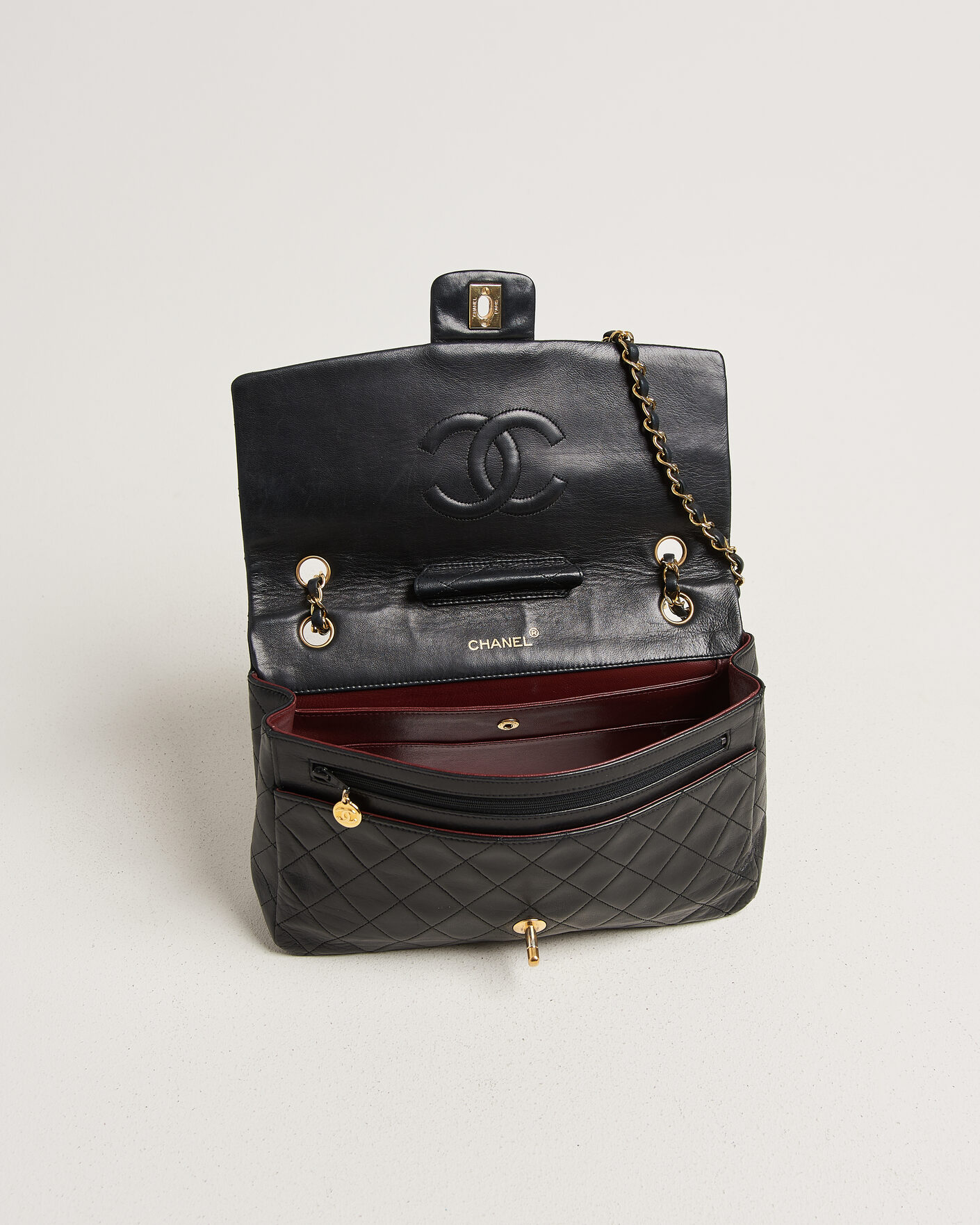 Hombres | Pre-Owned & Vintage Bags | Chanel Pre-Owned | Vintage Classic Flap Bag Lambskin Black