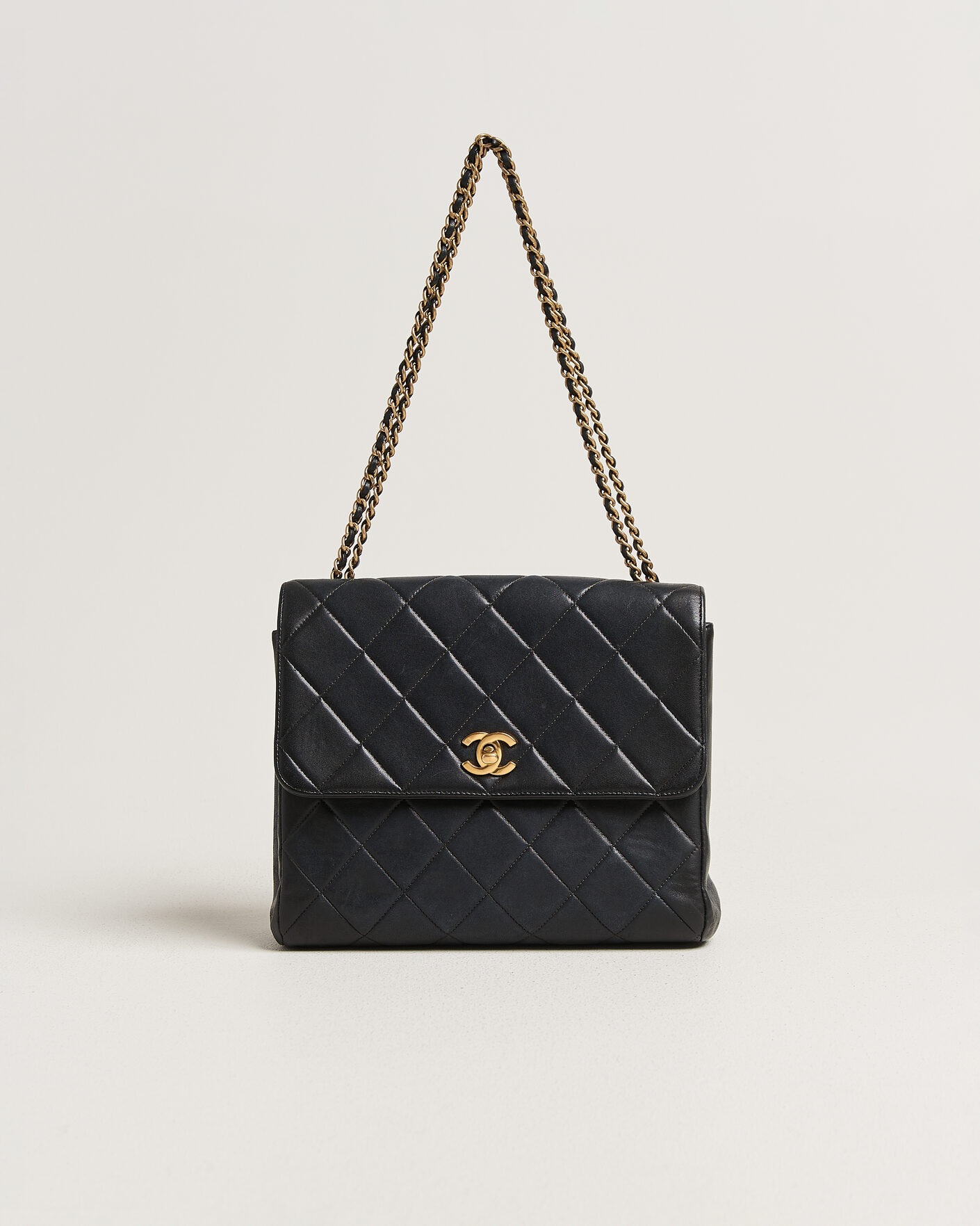 Hombres | Pre-Owned & Vintage Bags | Chanel Pre-Owned | Single Flap Bag Lambskin Black