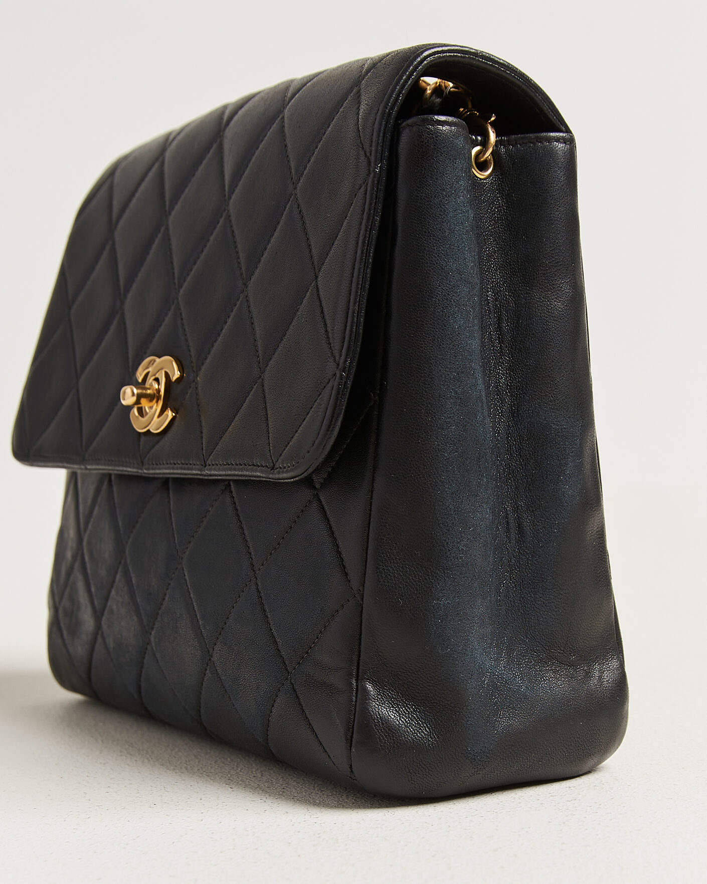 Hombres | Pre-Owned & Vintage Bags | Chanel Pre-Owned | Single Flap Bag Lambskin Black