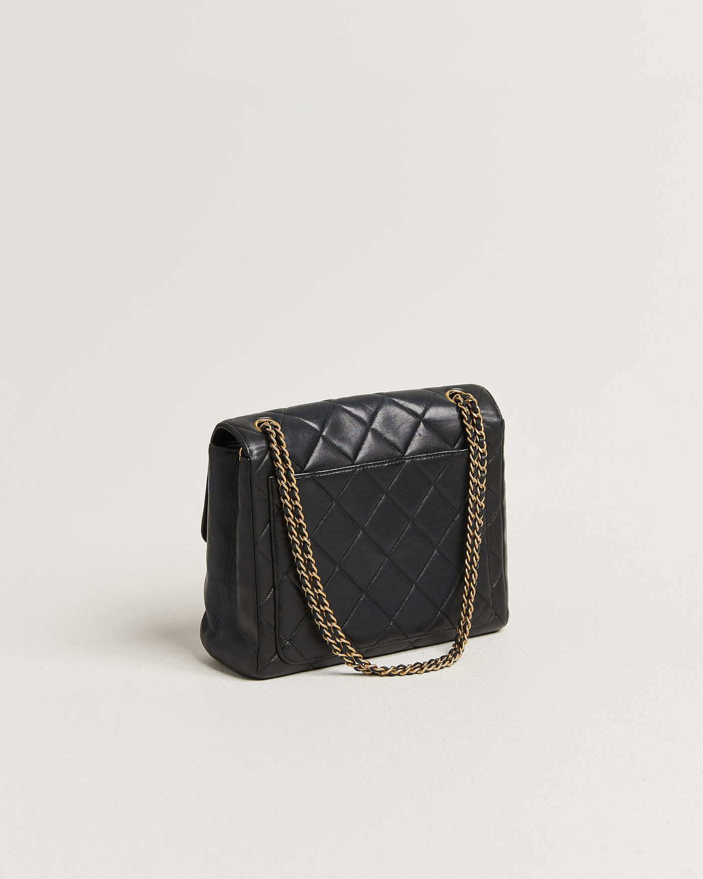 Hombres | Pre-Owned & Vintage Bags | Chanel Pre-Owned | Single Flap Bag Lambskin Black