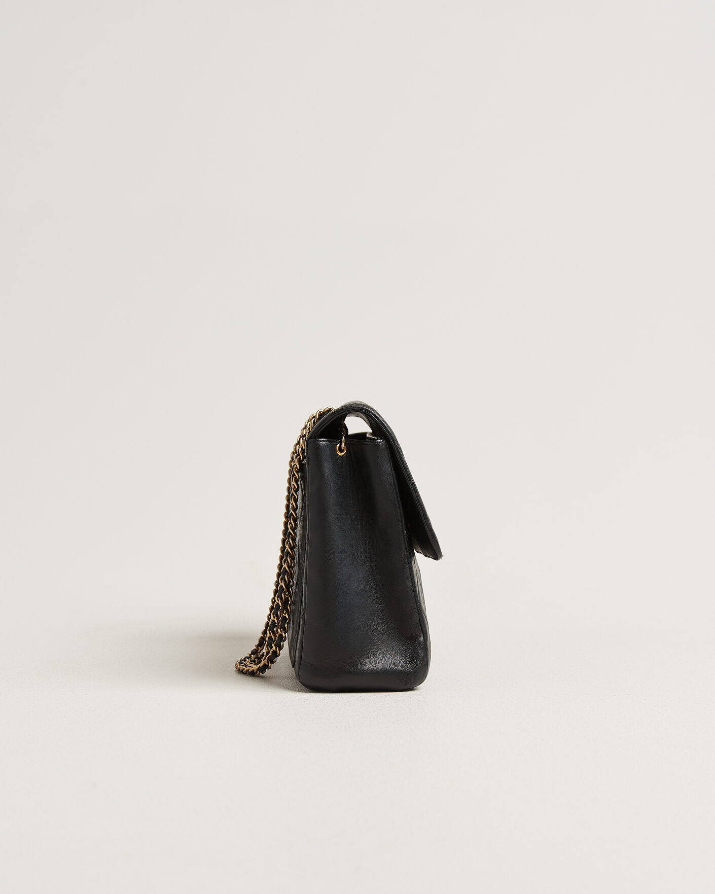 Hombres | Pre-Owned & Vintage Bags | Chanel Pre-Owned | Single Flap Bag Lambskin Black