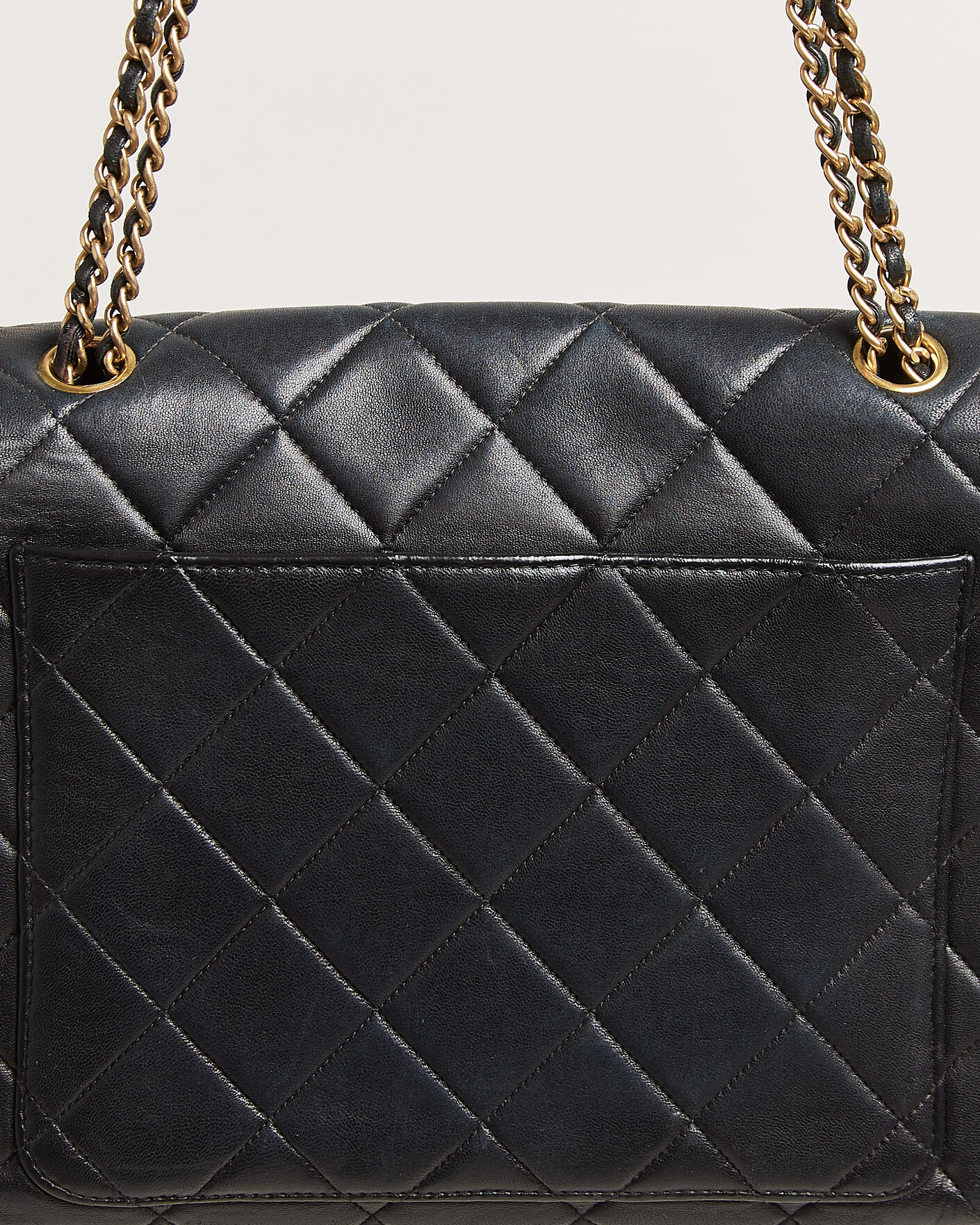 Hombres | Pre-Owned & Vintage Bags | Chanel Pre-Owned | Single Flap Bag Lambskin Black