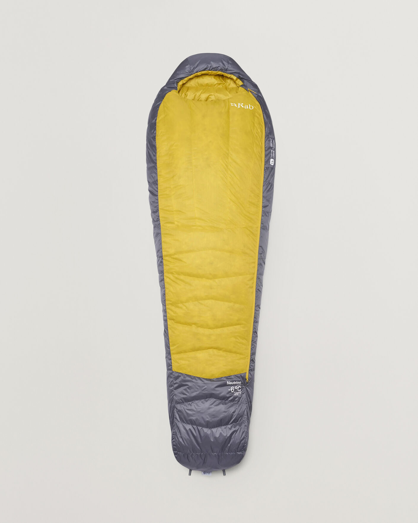 Hombres | Outdoor living | Rab | Neutrino -6C Sleeping Bag Regular Graphene/Dark Pollen