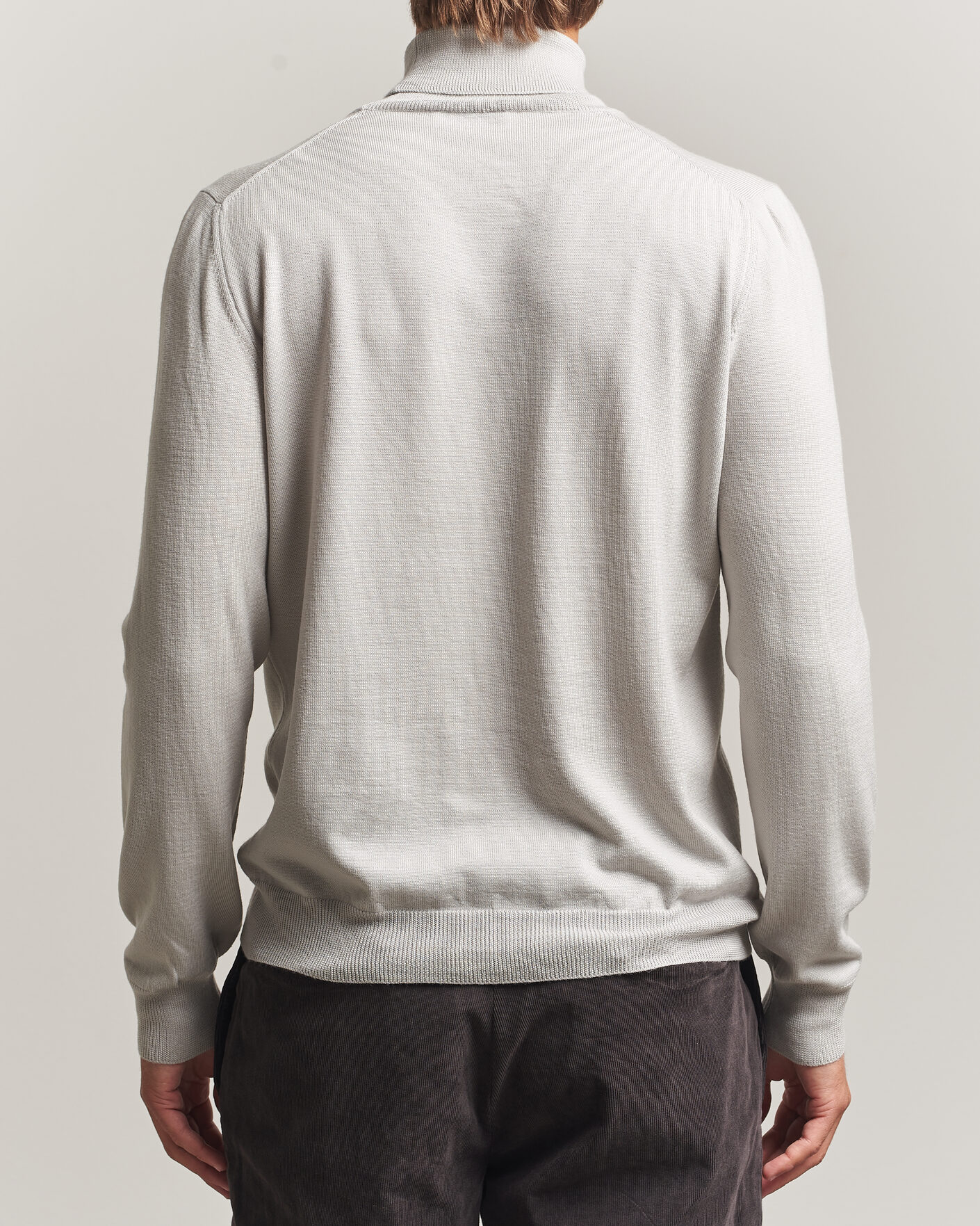 Hombres | Jerséis y prendas de punto | Gran Sasso | Merino Fashion Fit Rollneck Light Beige