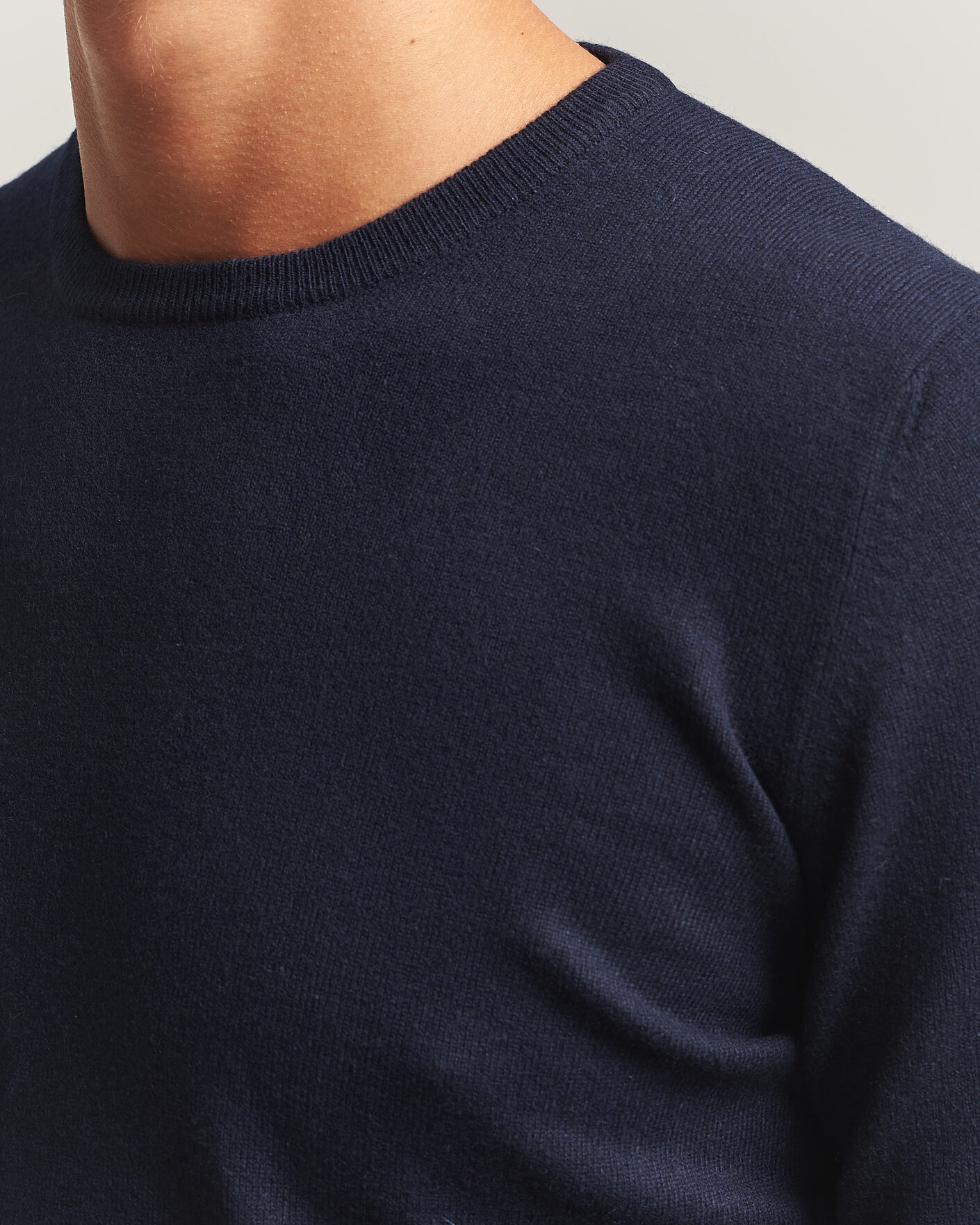 Hombres | Jerséis y prendas de punto | Gran Sasso | Wool/Cashmere Crew Neck Navy