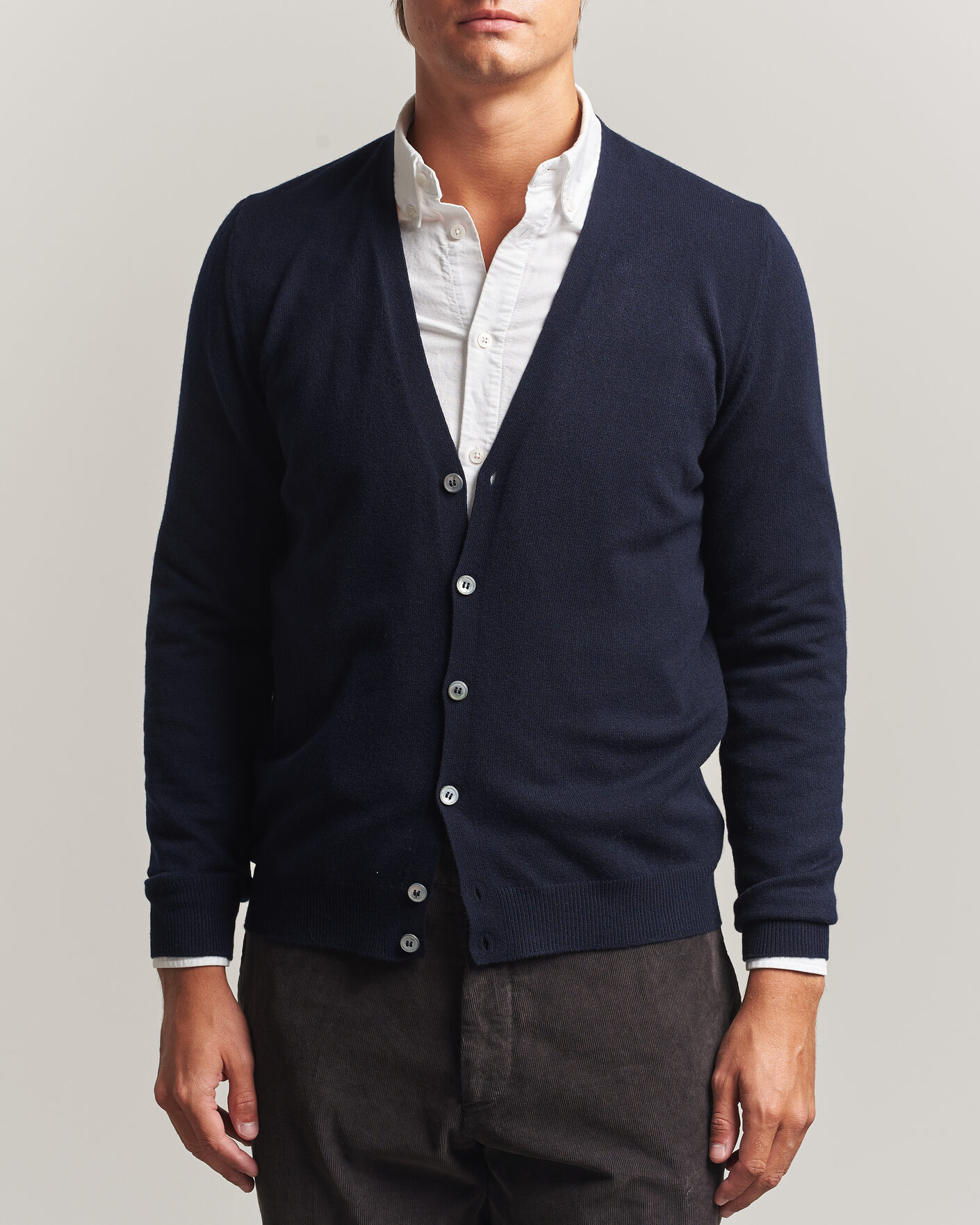 Hombres | Jerséis y prendas de punto | Gran Sasso | Wool/Cashmere Cardigan Navy