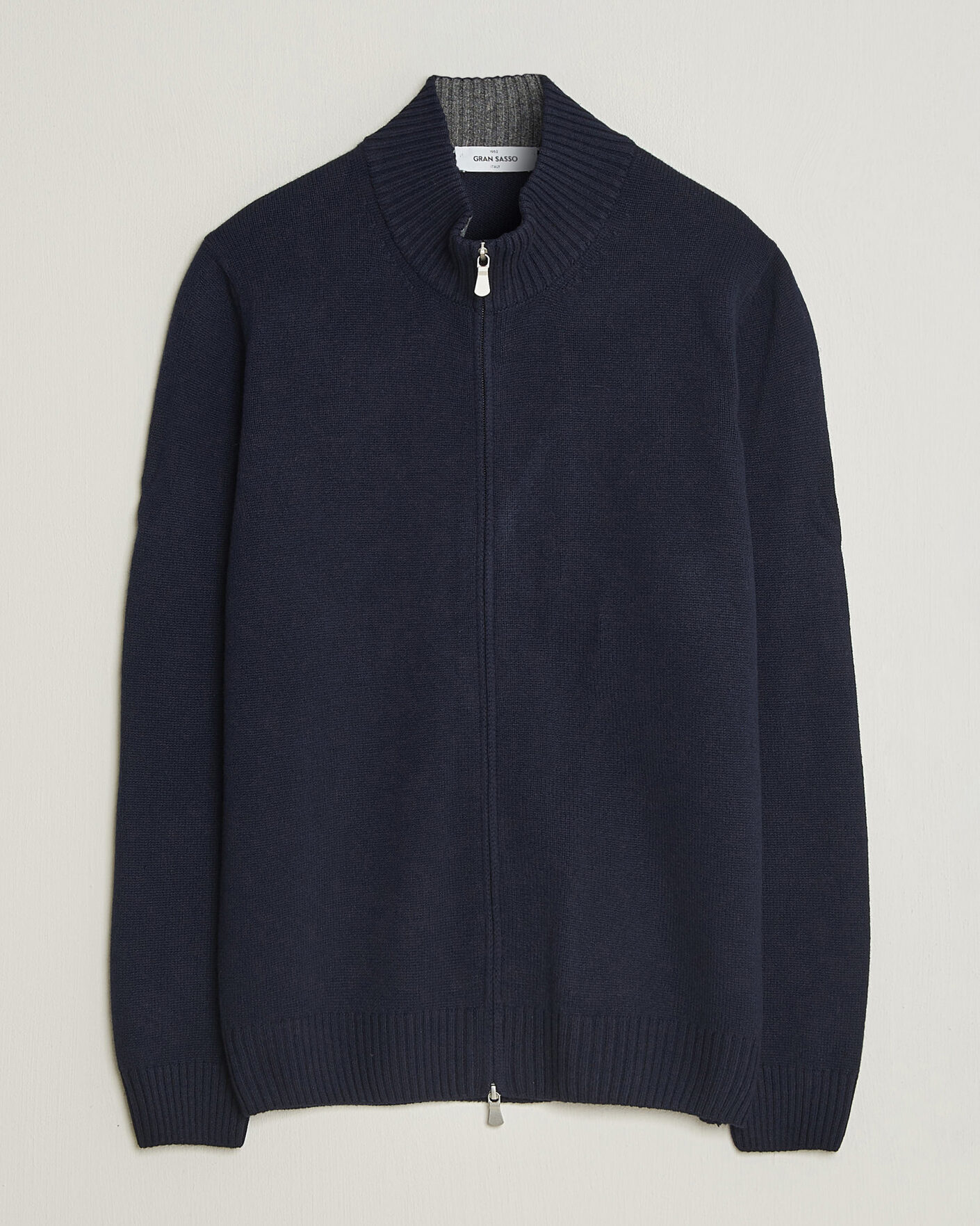 Hombres | Jerséis y prendas de punto | Gran Sasso | Wool/Cashmere Full Zip Navy