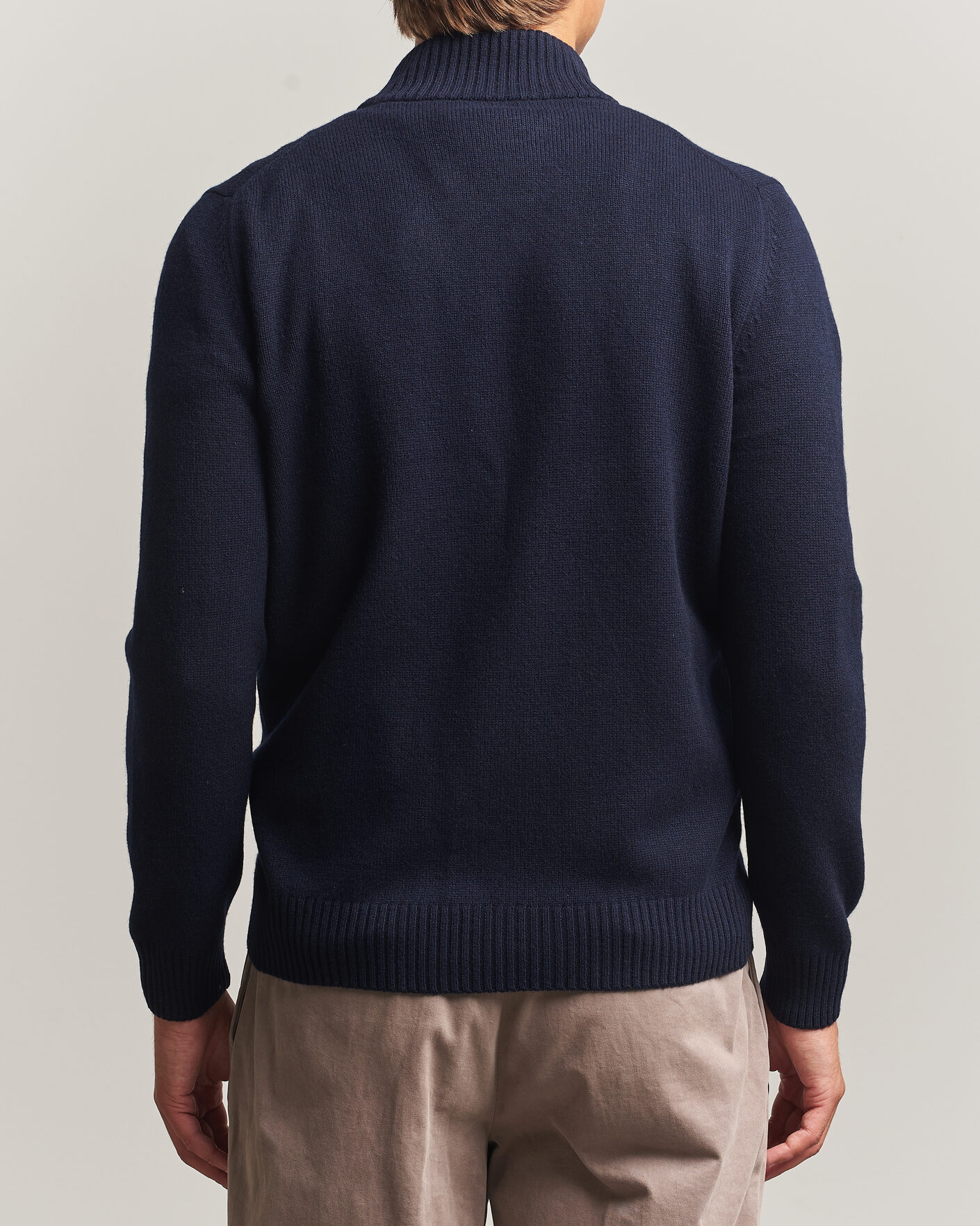 Hombres | Jerséis y prendas de punto | Gran Sasso | Wool/Cashmere Full Zip Navy