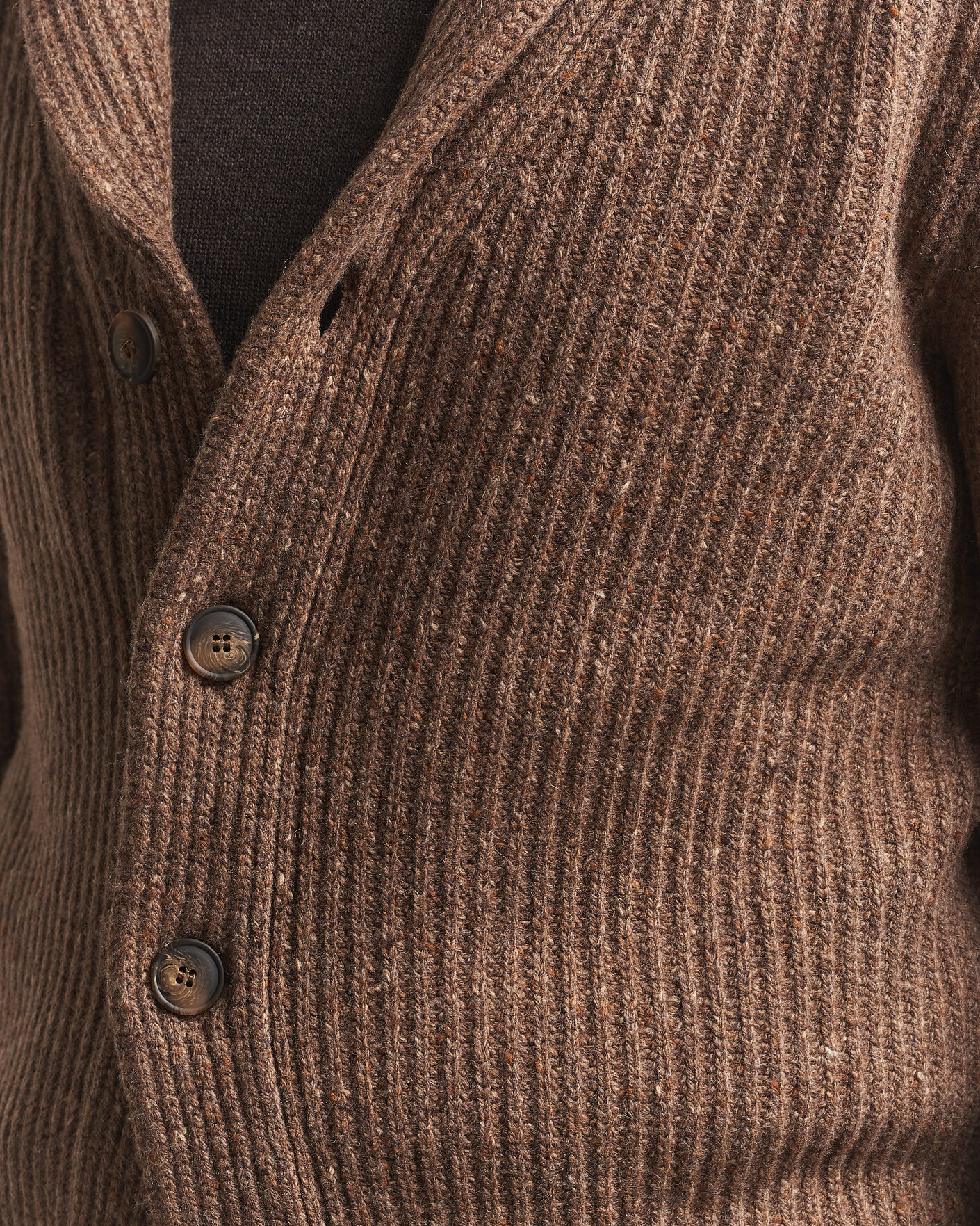 Hombres | Jerséis y prendas de punto | Gran Sasso | Wool/Cashmere Donegal Cardigan Brown