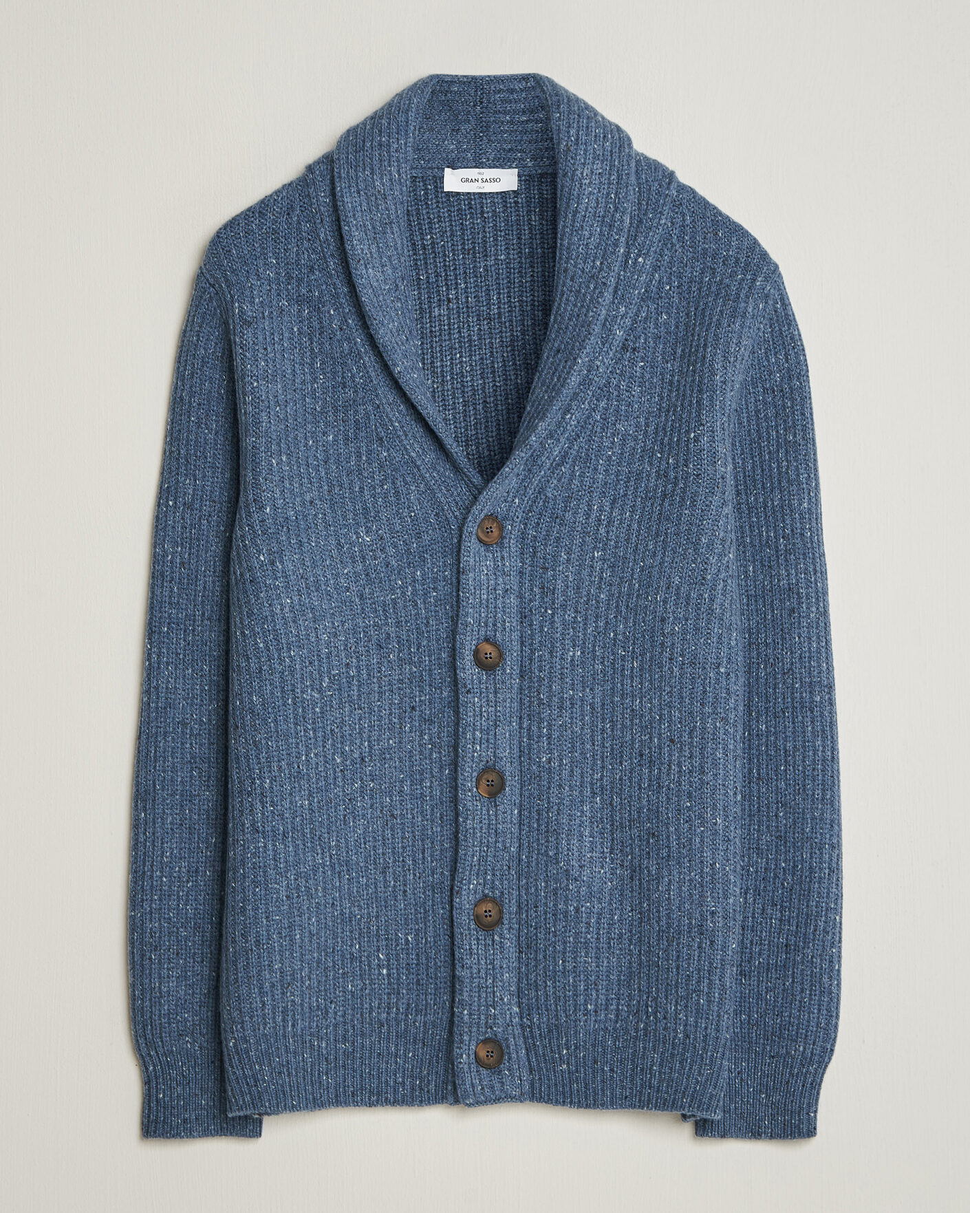 Hombres | Jerséis y prendas de punto | Gran Sasso | Wool/Cashmere Donegal Cardigan Blue