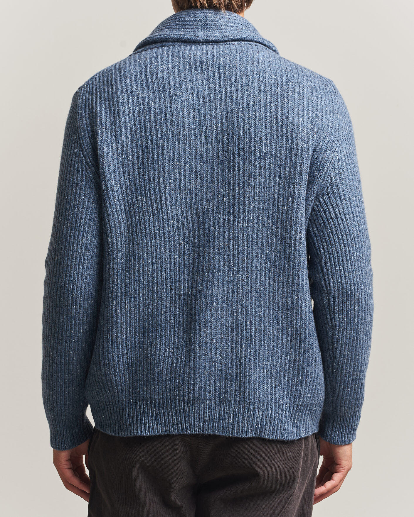 Hombres | Jerséis y prendas de punto | Gran Sasso | Wool/Cashmere Donegal Cardigan Blue