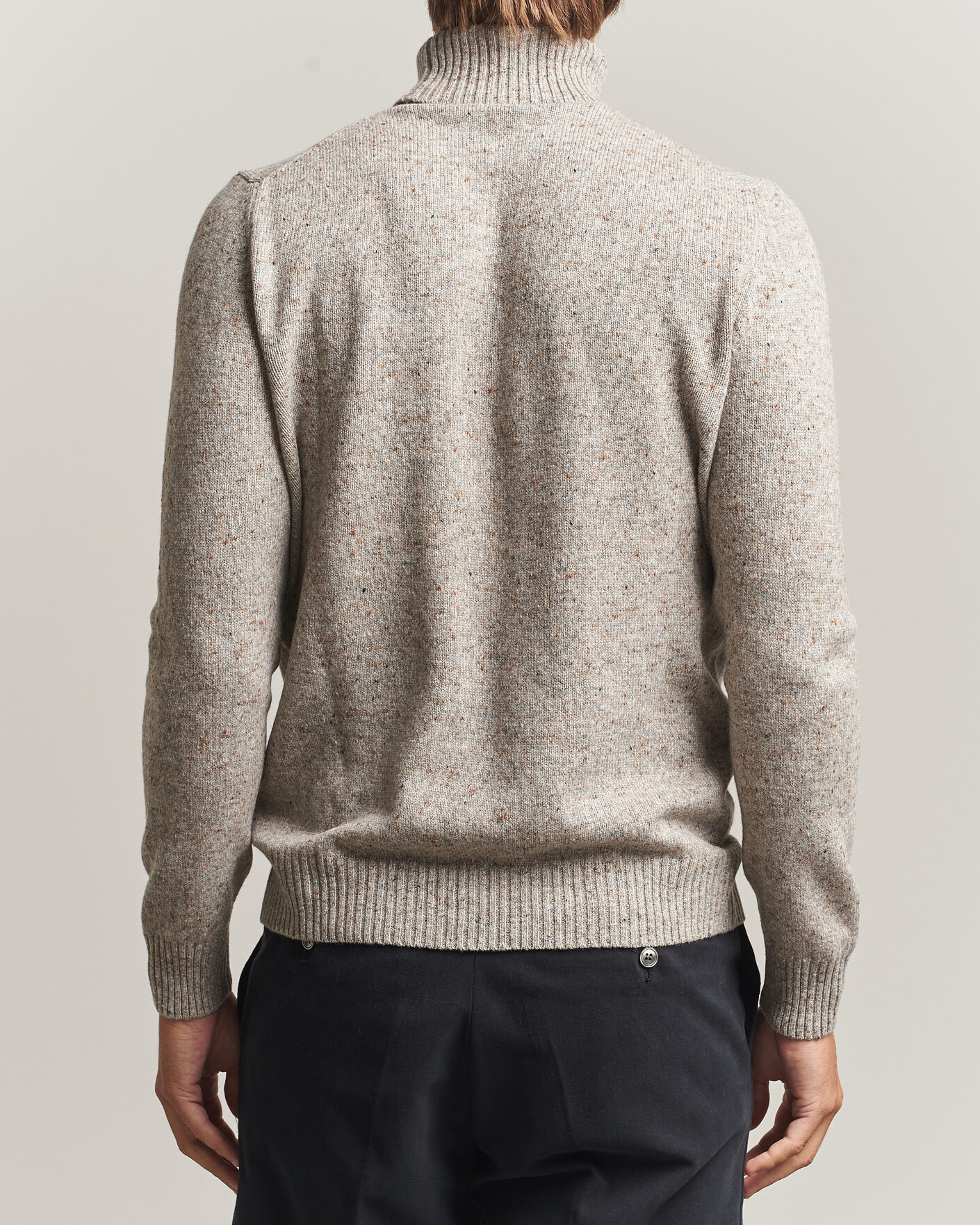Hombres | Jerséis y prendas de punto | Gran Sasso | Wool/Cashmere Donegal Rollneck Beige