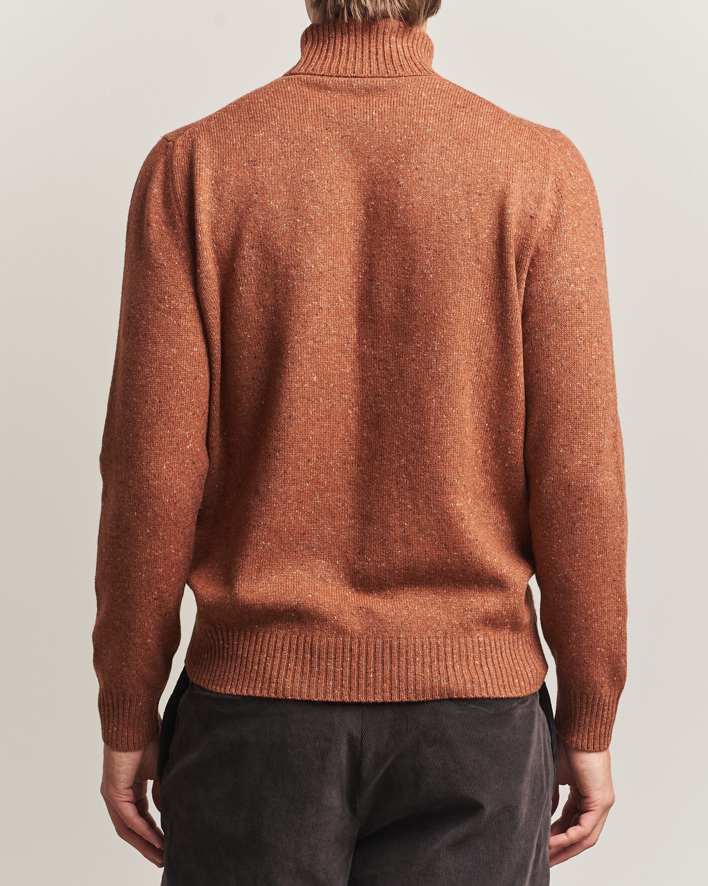 Hombres | Jerséis y prendas de punto | Gran Sasso | Wool/Cashmere Donegal Rollneck Rust Orange