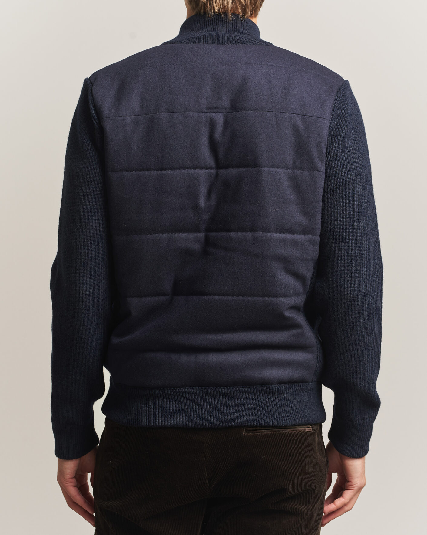 Hombres | Abrigos y chaquetas | Gran Sasso | Brushed Wool Hybrid Jacket Navy