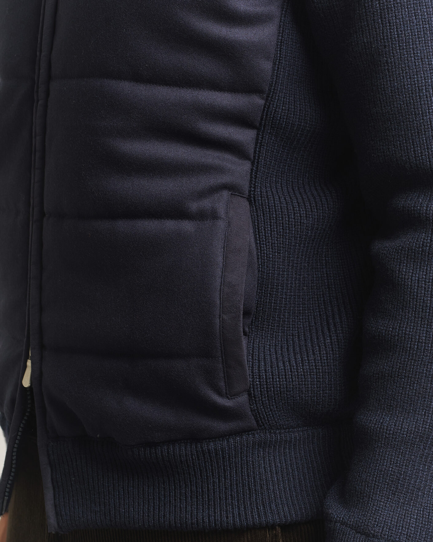 Hombres | Abrigos y chaquetas | Gran Sasso | Brushed Wool Hybrid Jacket Navy