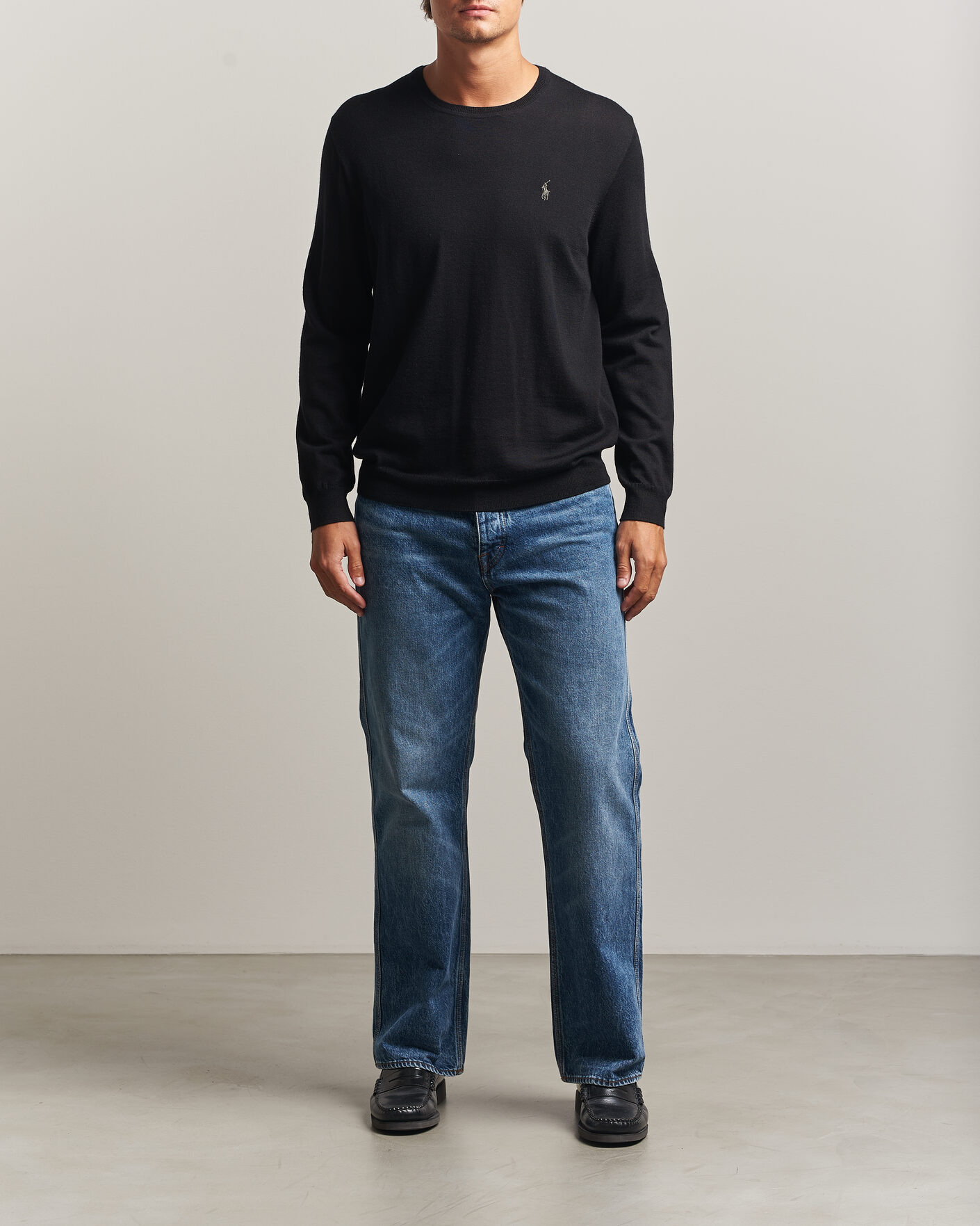 Hombres | Jerséis y prendas de punto | Polo Ralph Lauren | Long Sleeve Pullover Polo Black
