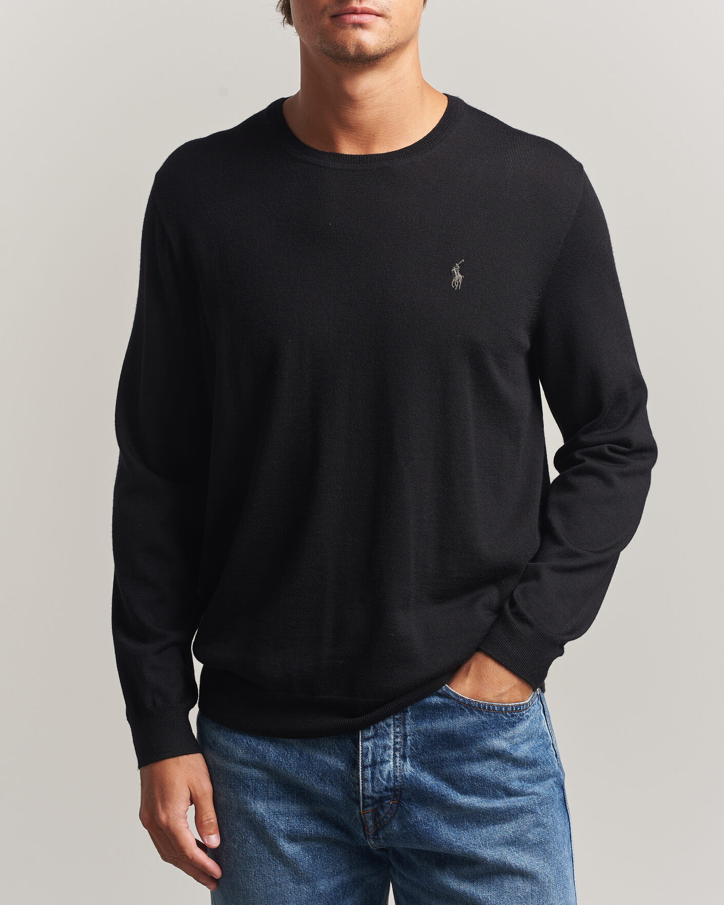 Hombres | Jerséis y prendas de punto | Polo Ralph Lauren | Long Sleeve Pullover Polo Black