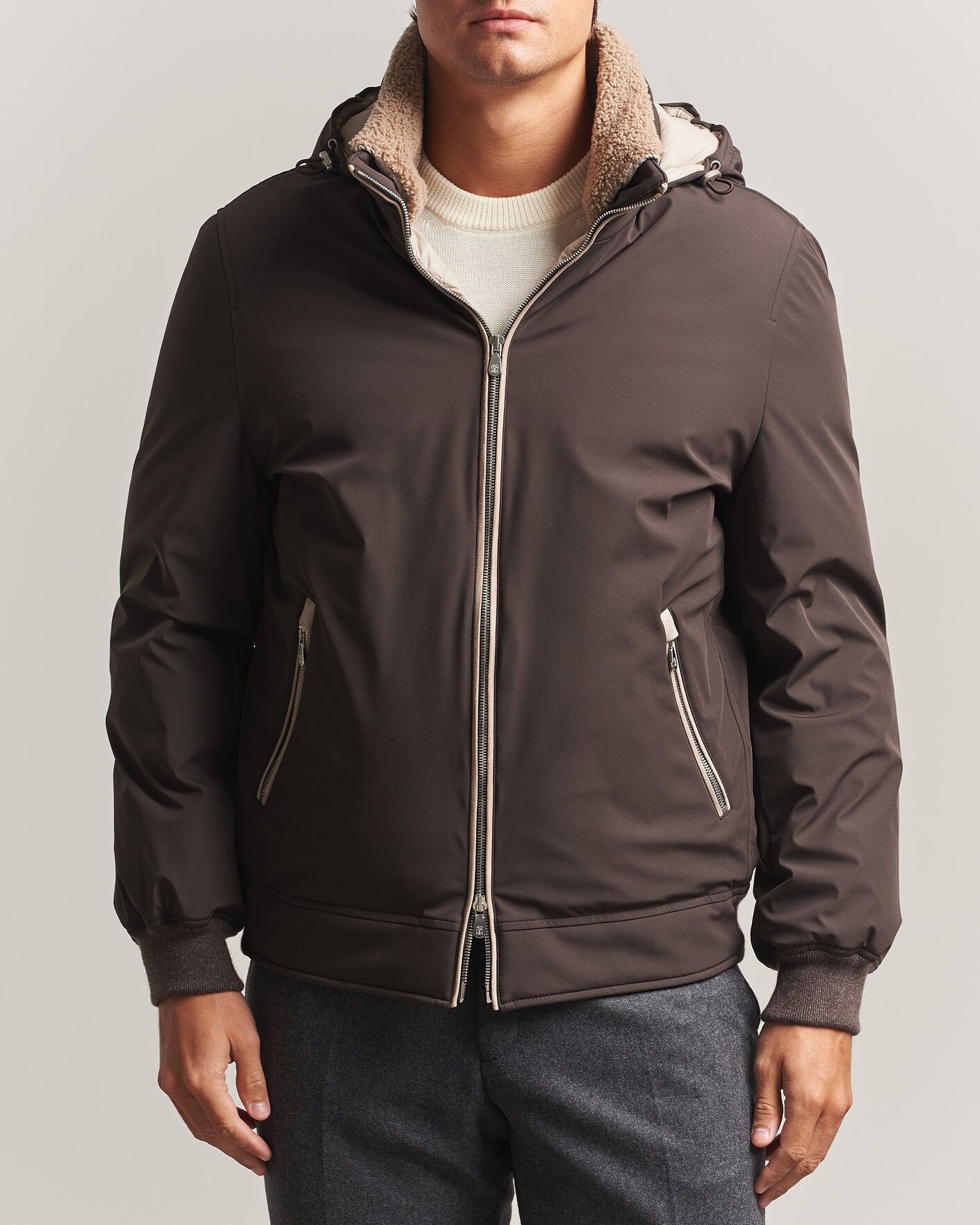 Hombres | Abrigos y chaquetas | Brunello Cucinelli | Padded Jacket Dark Brown