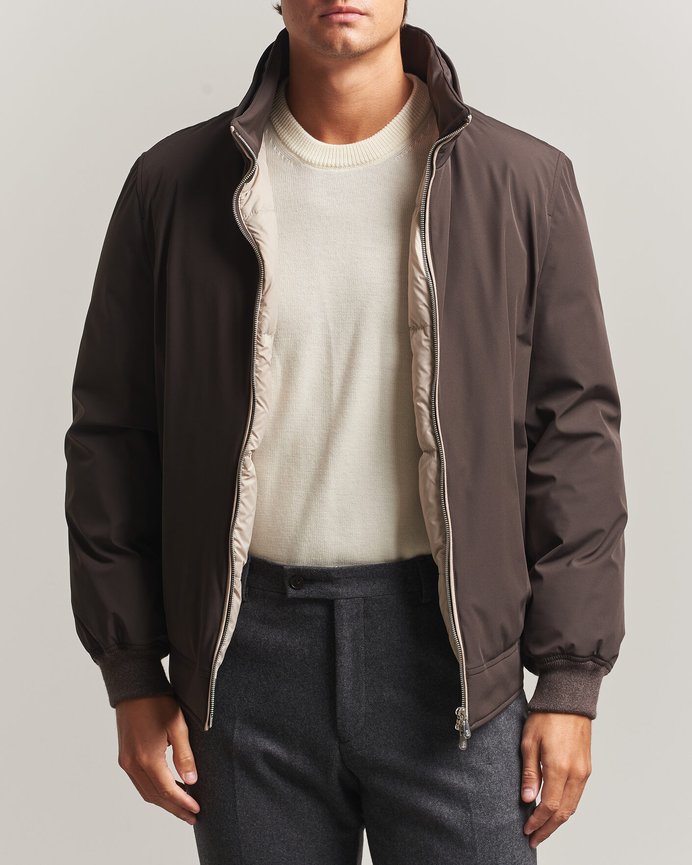 Hombres | Abrigos y chaquetas | Brunello Cucinelli | Padded Jacket Dark Brown