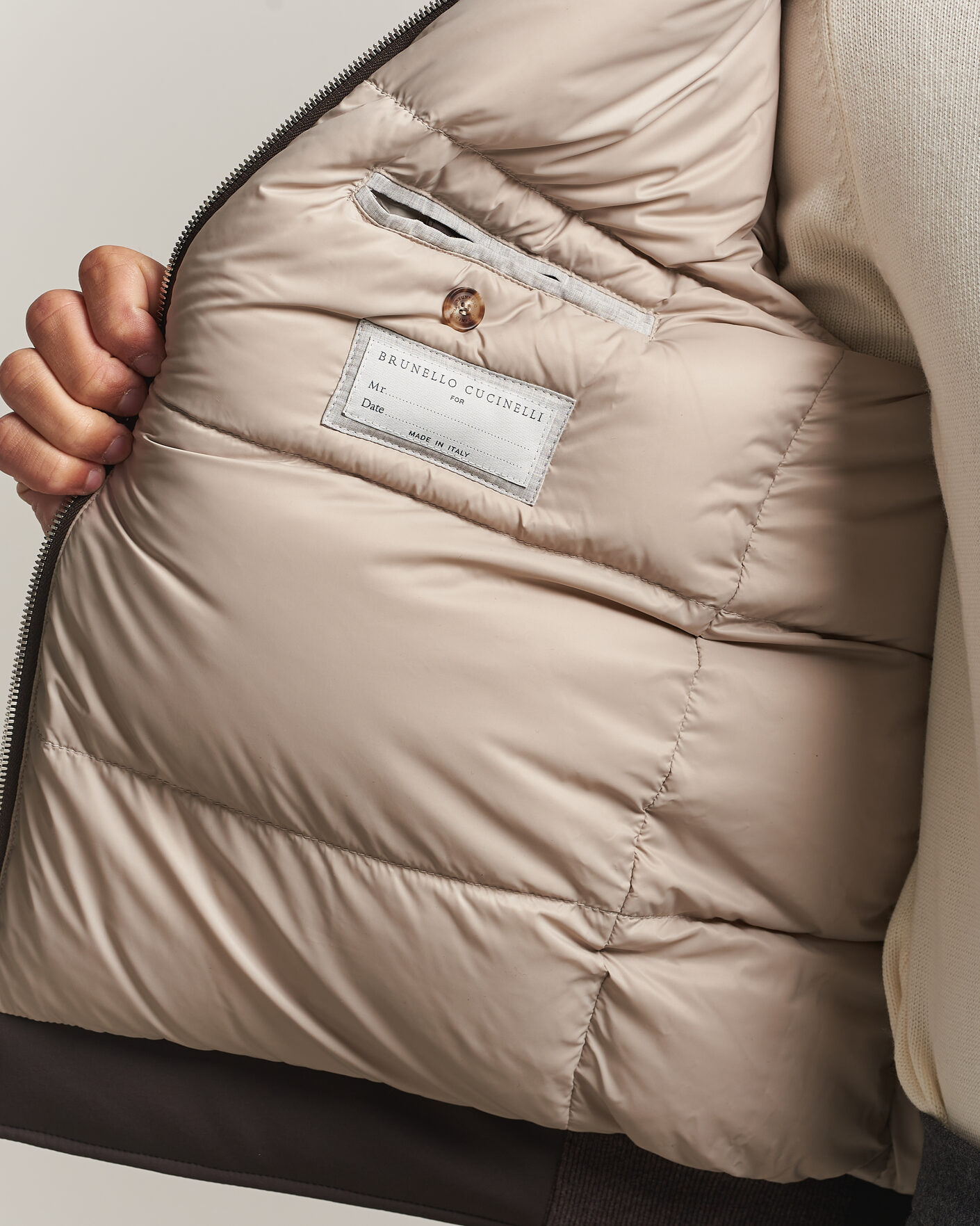 Hombres | Abrigos y chaquetas | Brunello Cucinelli | Padded Jacket Dark Brown