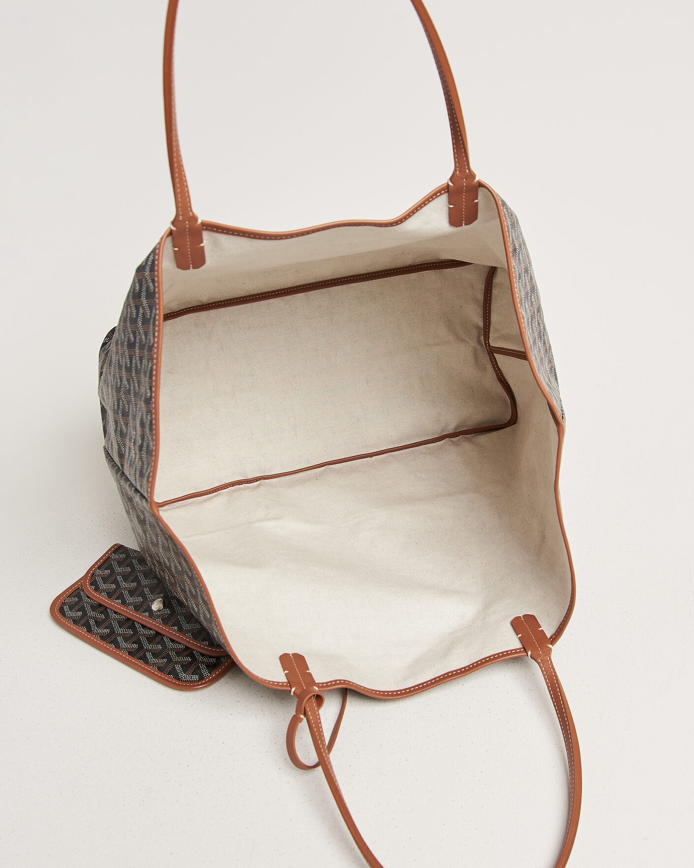 Hombres | Pre-Owned & Vintage Bags | Goyard Pre-Owned | Saint Louis GM Coated Canvas Tote Bag Black