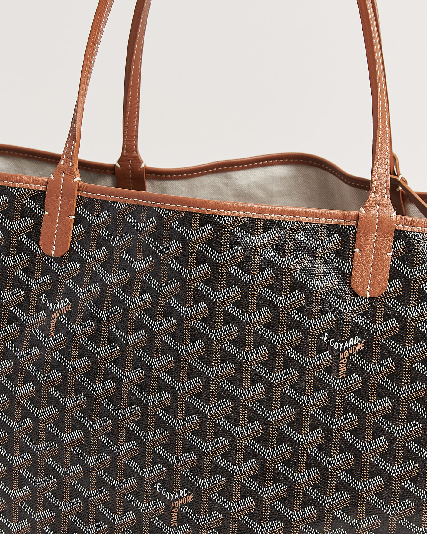 Hombres | Pre-Owned & Vintage Bags | Goyard Pre-Owned | Saint Louis GM Coated Canvas Tote Bag Black