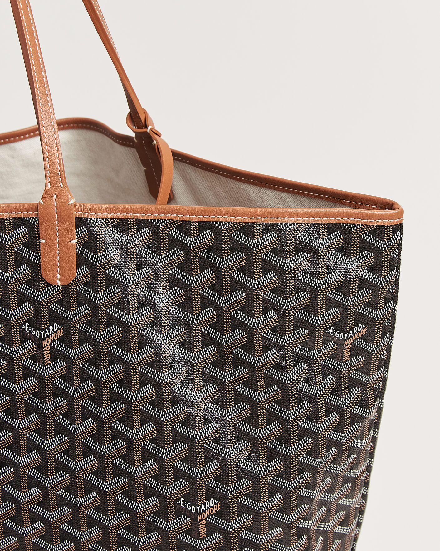 Hombres | Pre-Owned & Vintage Bags | Goyard Pre-Owned | Saint Louis GM Coated Canvas Tote Bag Black