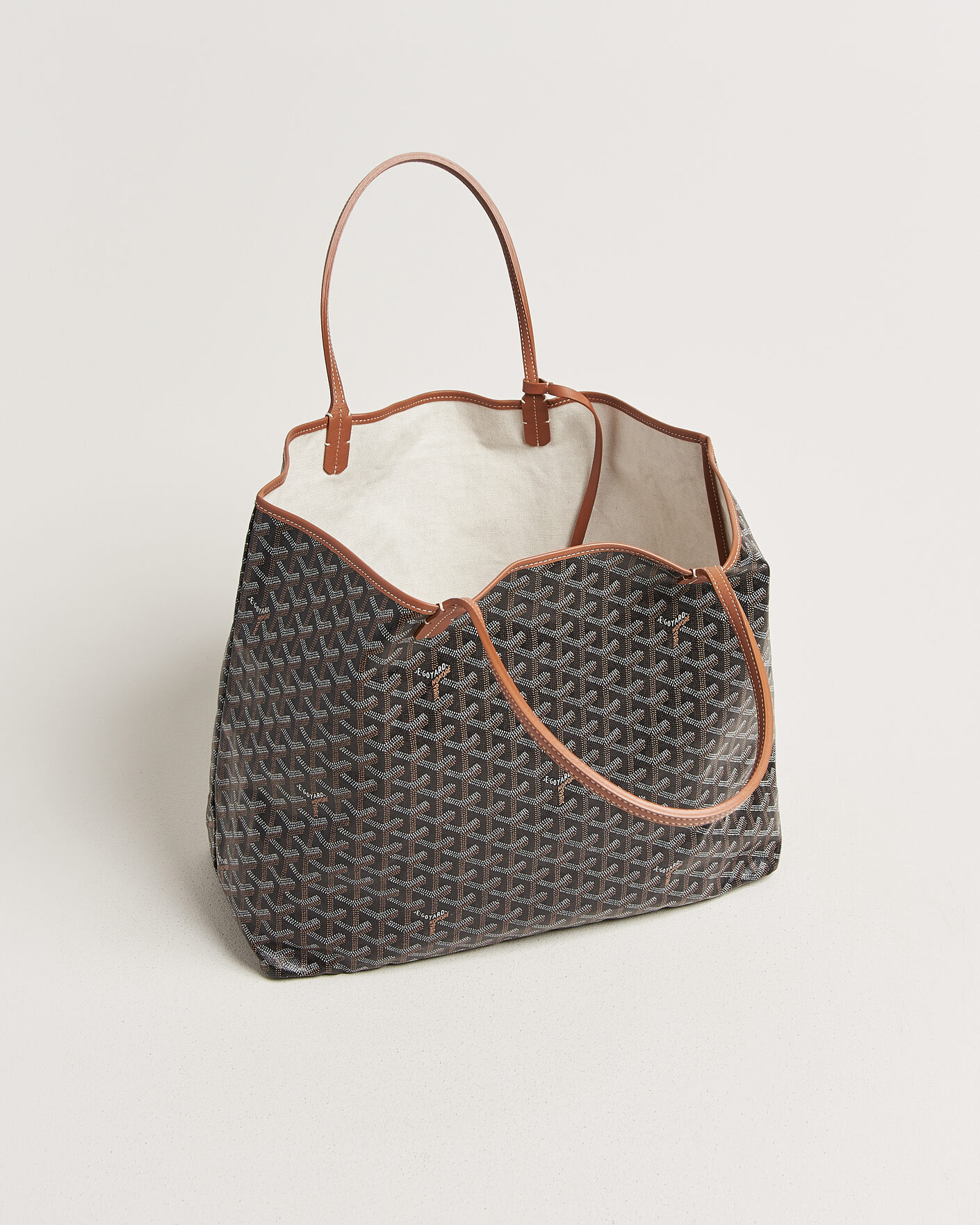 Hombres | Pre-Owned & Vintage Bags | Goyard Pre-Owned | Saint Louis GM Coated Canvas Tote Bag Black