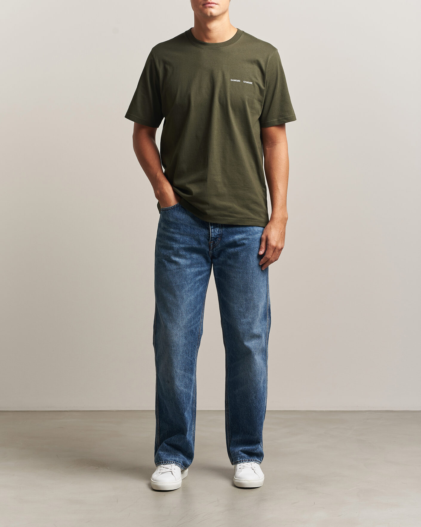 Hombres | Camisetas | Samsøe Samsøe | Thomas Cotton T-Shirt Forest Night
