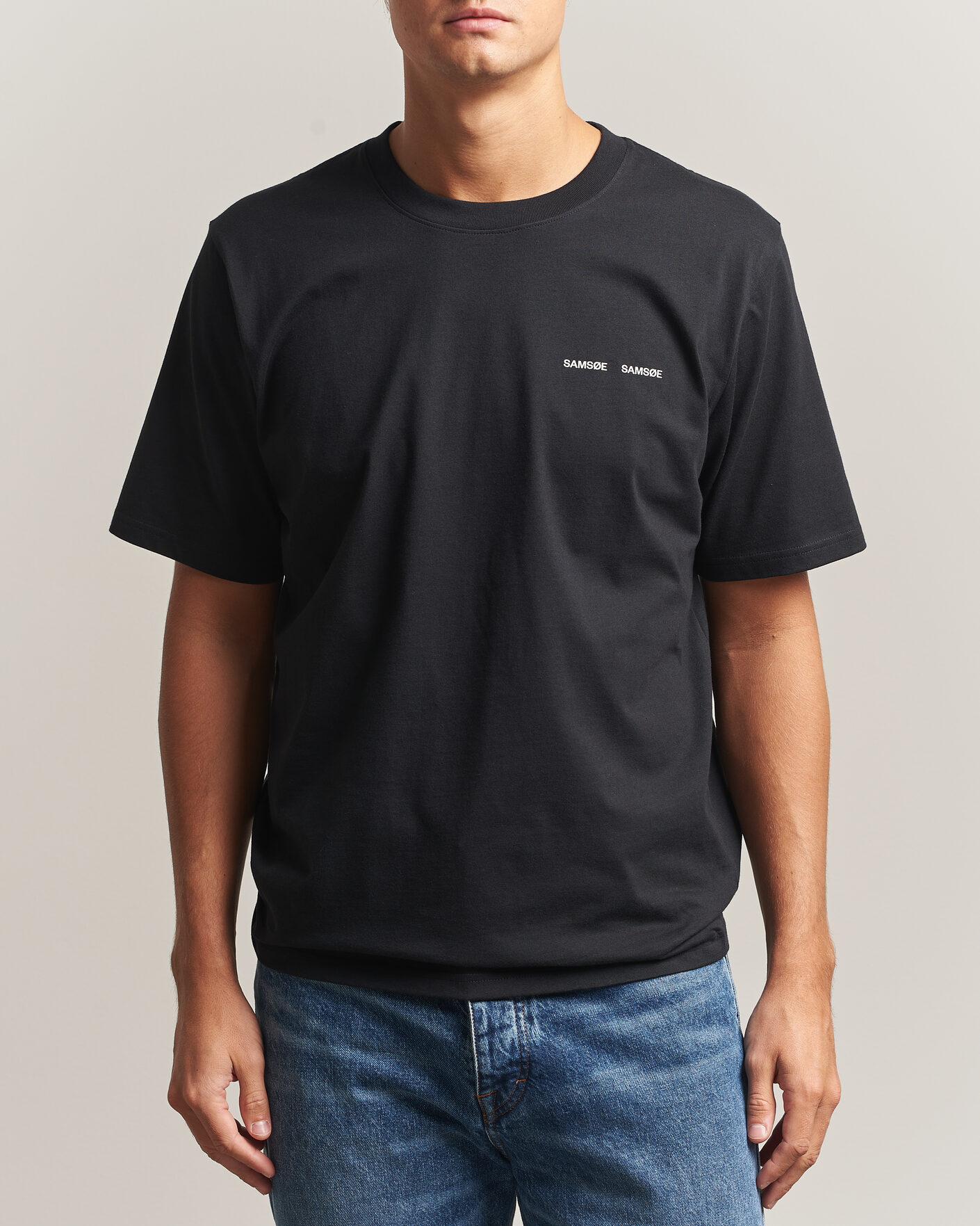 Hombres | Camisetas | Samsøe Samsøe | Thomas Cotton T-Shirt Black