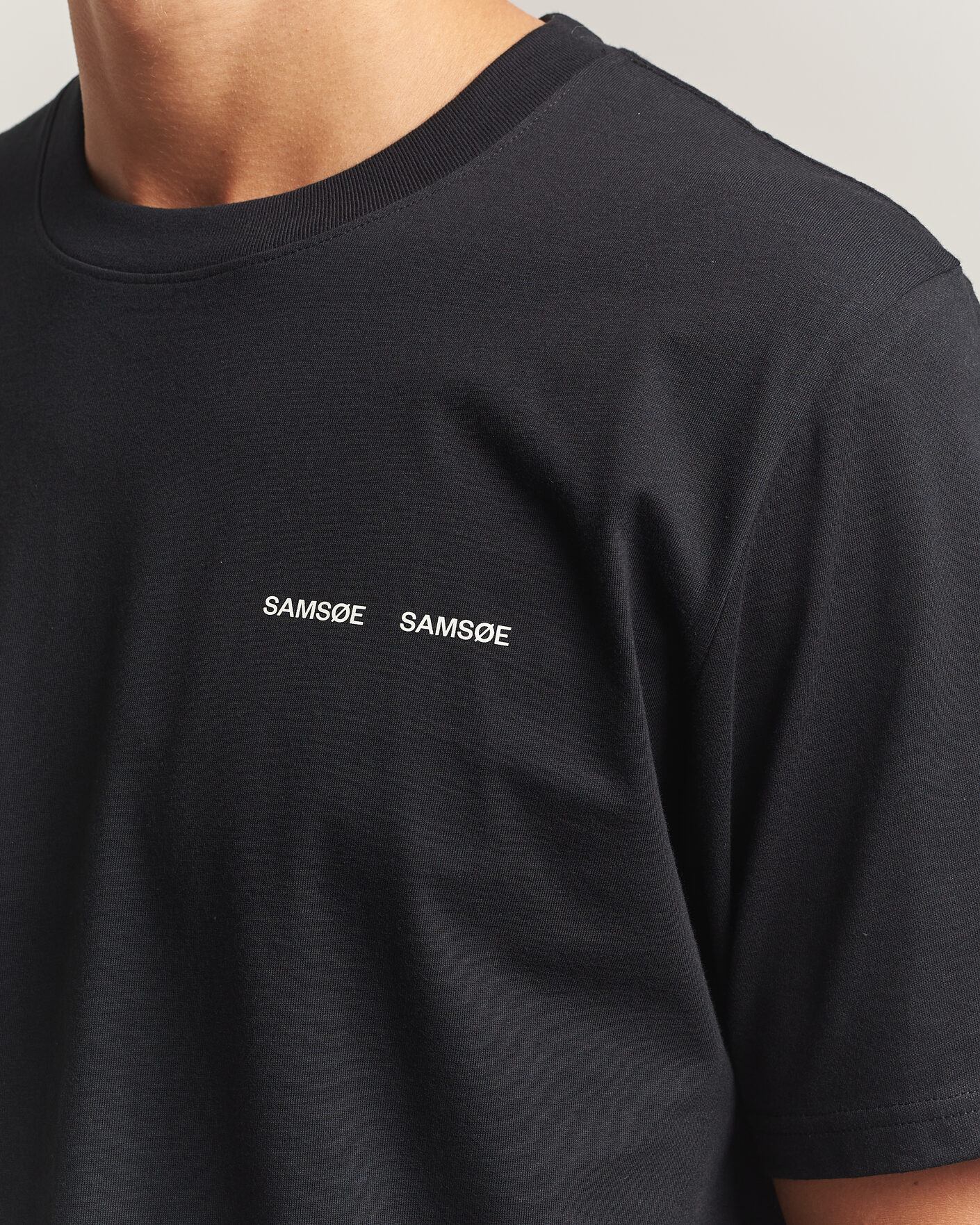 Hombres | Camisetas | Samsøe Samsøe | Thomas Cotton T-Shirt Black