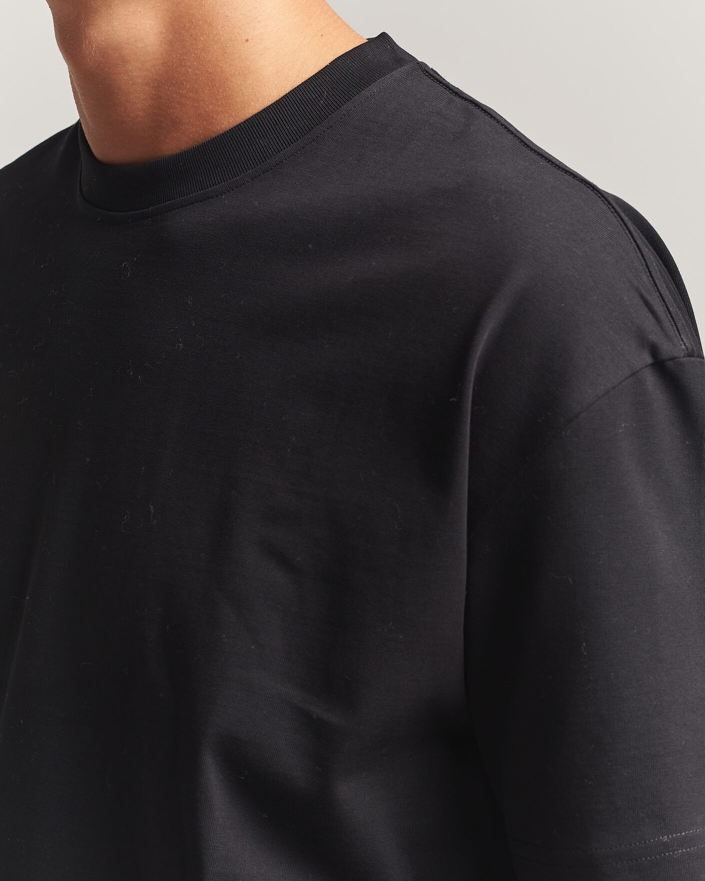Hombres | Camisetas | Samsøe Samsøe | Jason Heavy Cotton T-Shirt Black
