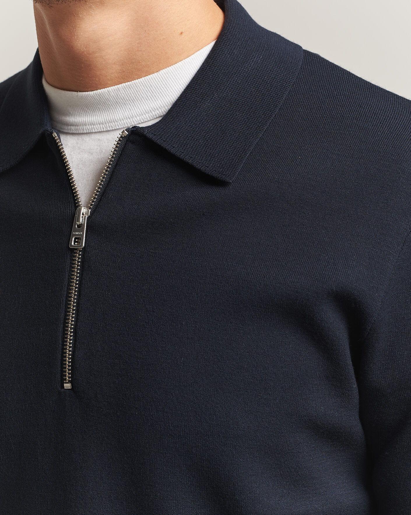 Hombres | Jerséis y prendas de punto | Samsøe Samsøe | Matt Half Zip Polo Sky Captain