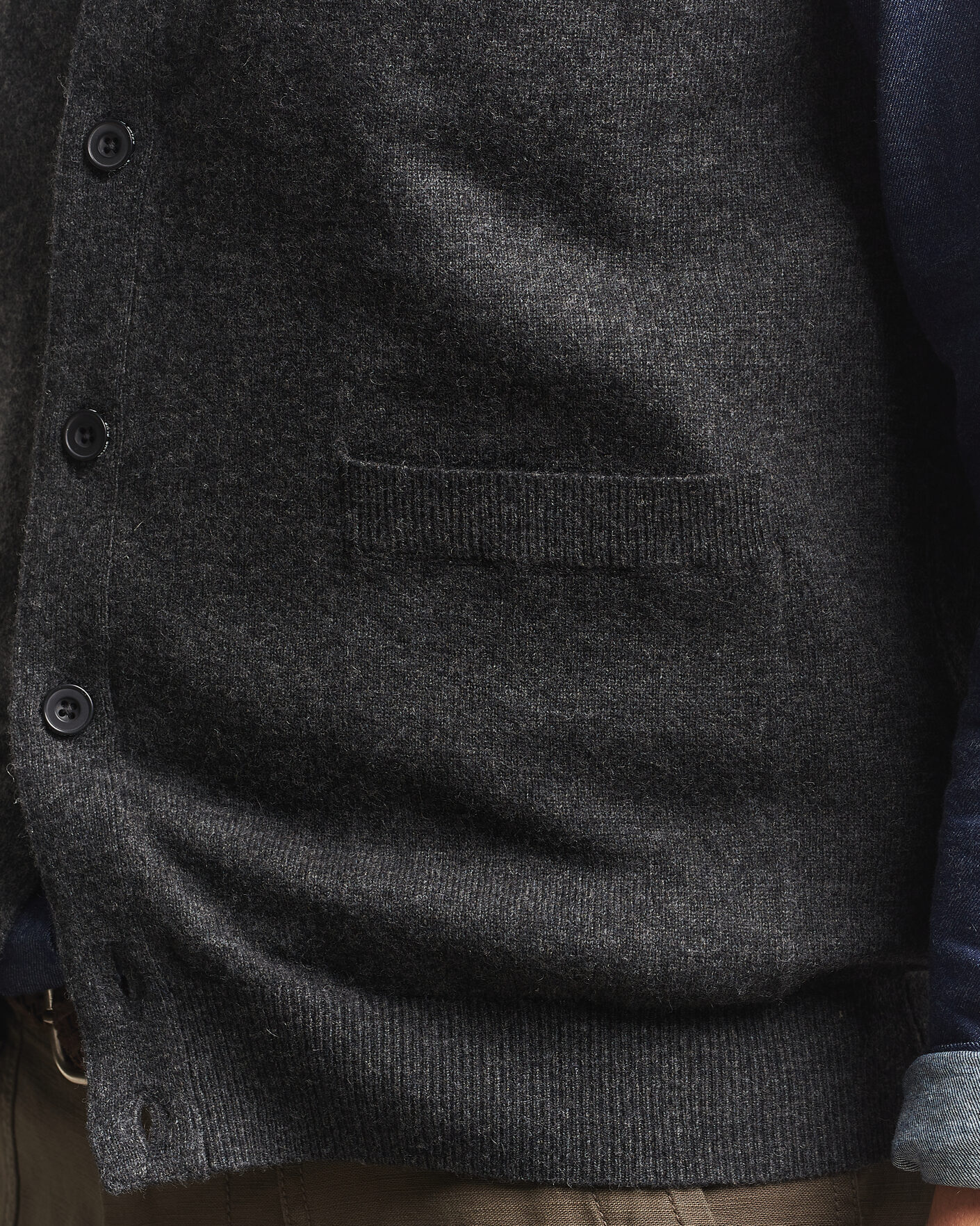 Hombres | Jerséis y prendas de punto | BEAMS PLUS | Button Knit Vest Charcoal