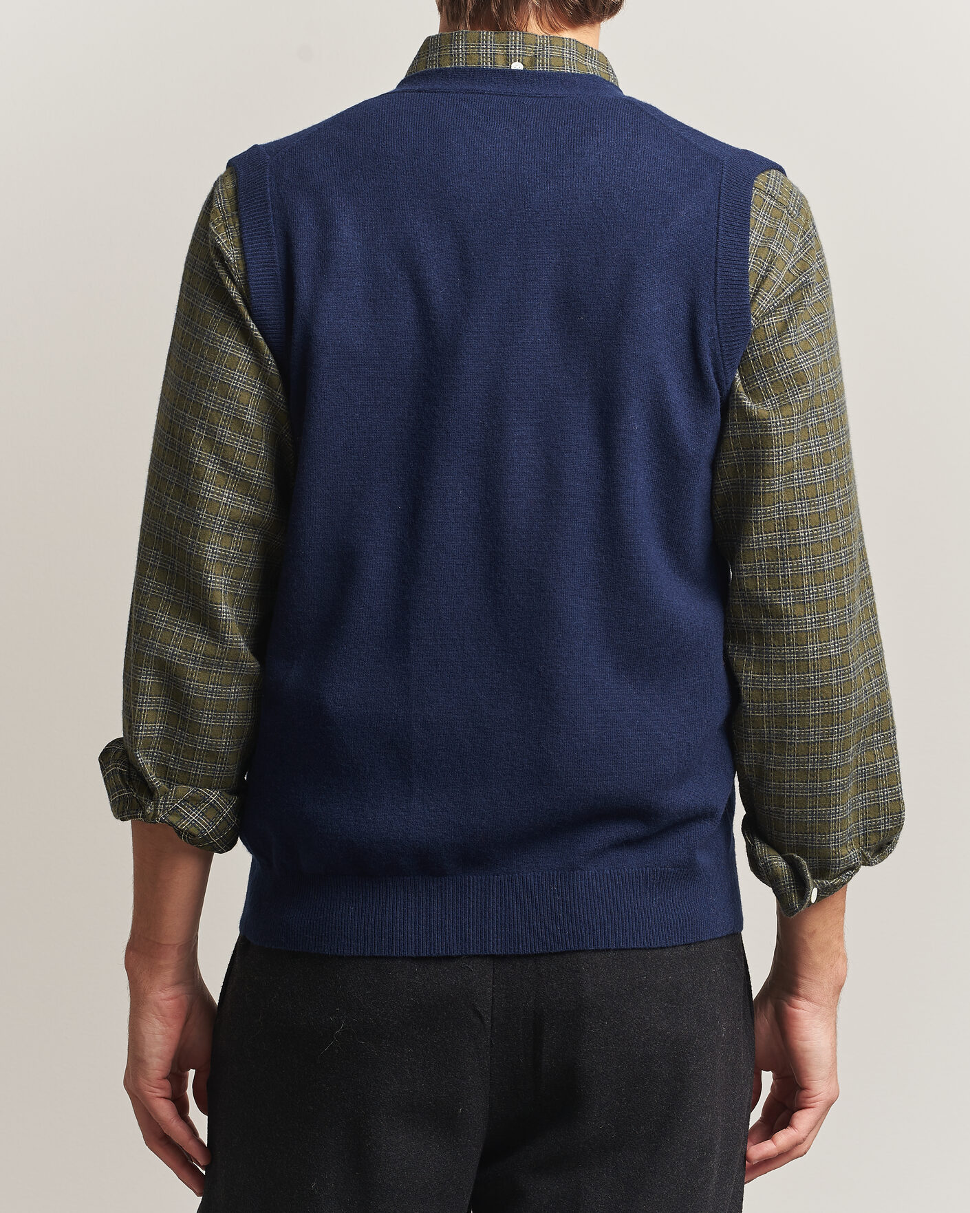 Hombres | Jerséis y prendas de punto | BEAMS PLUS | Button Knit Vest Navy