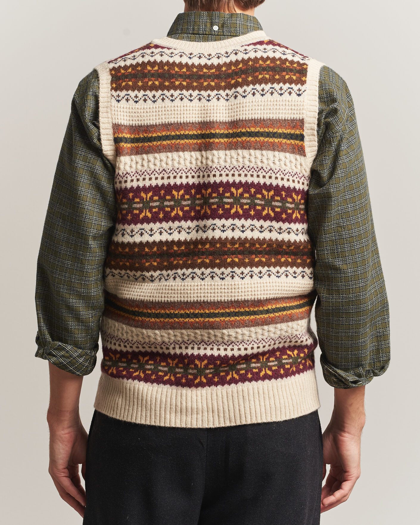 Hombres | Jerséis y prendas de punto | BEAMS PLUS | Fair Isle Knit Vest Beige