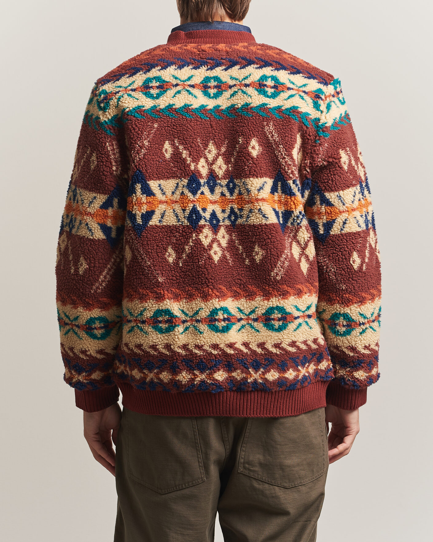 Hombres | Jerséis y prendas de punto | BEAMS PLUS | Boa Jacquard Cardigan Brown