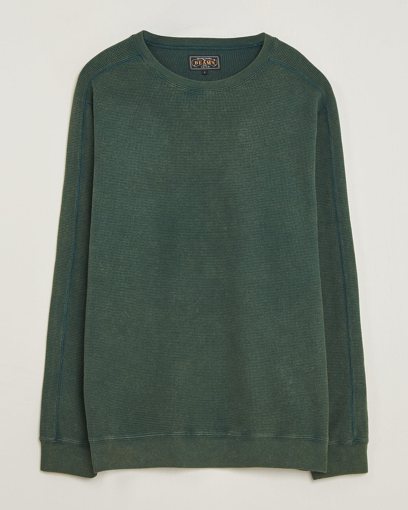 Hombres | Camisetas | BEAMS PLUS | Fade Thermal Crew Green