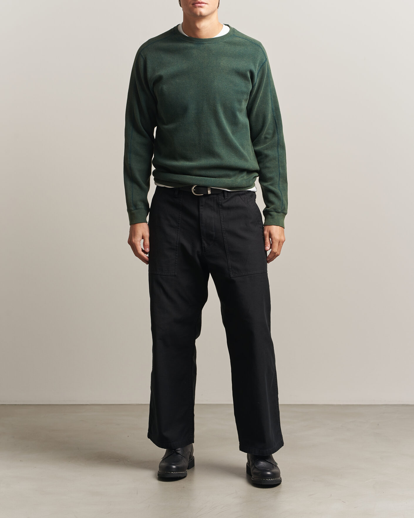Hombres | Camisetas | BEAMS PLUS | Fade Thermal Crew Green